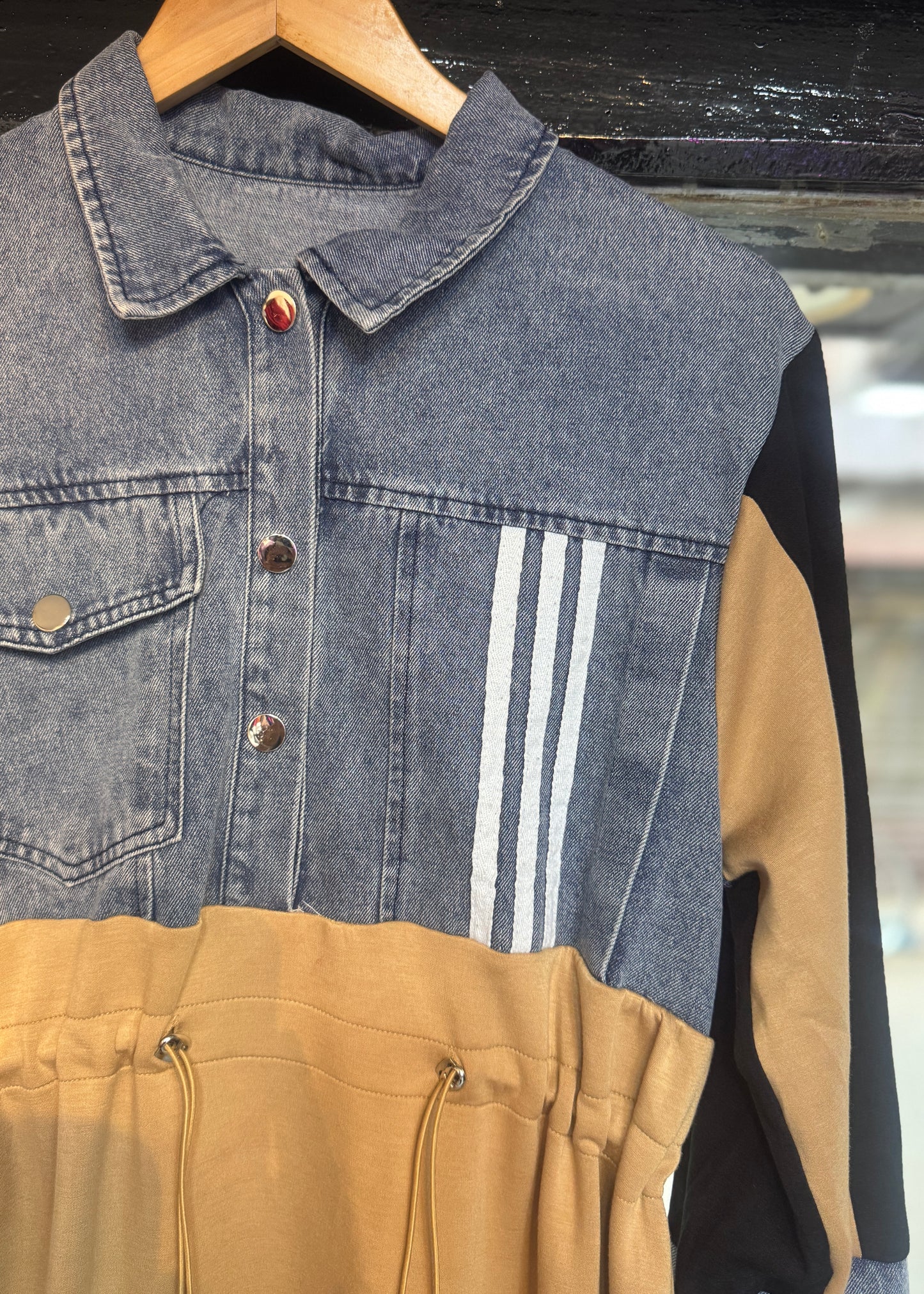 Half Denim Half T-shirt Dress