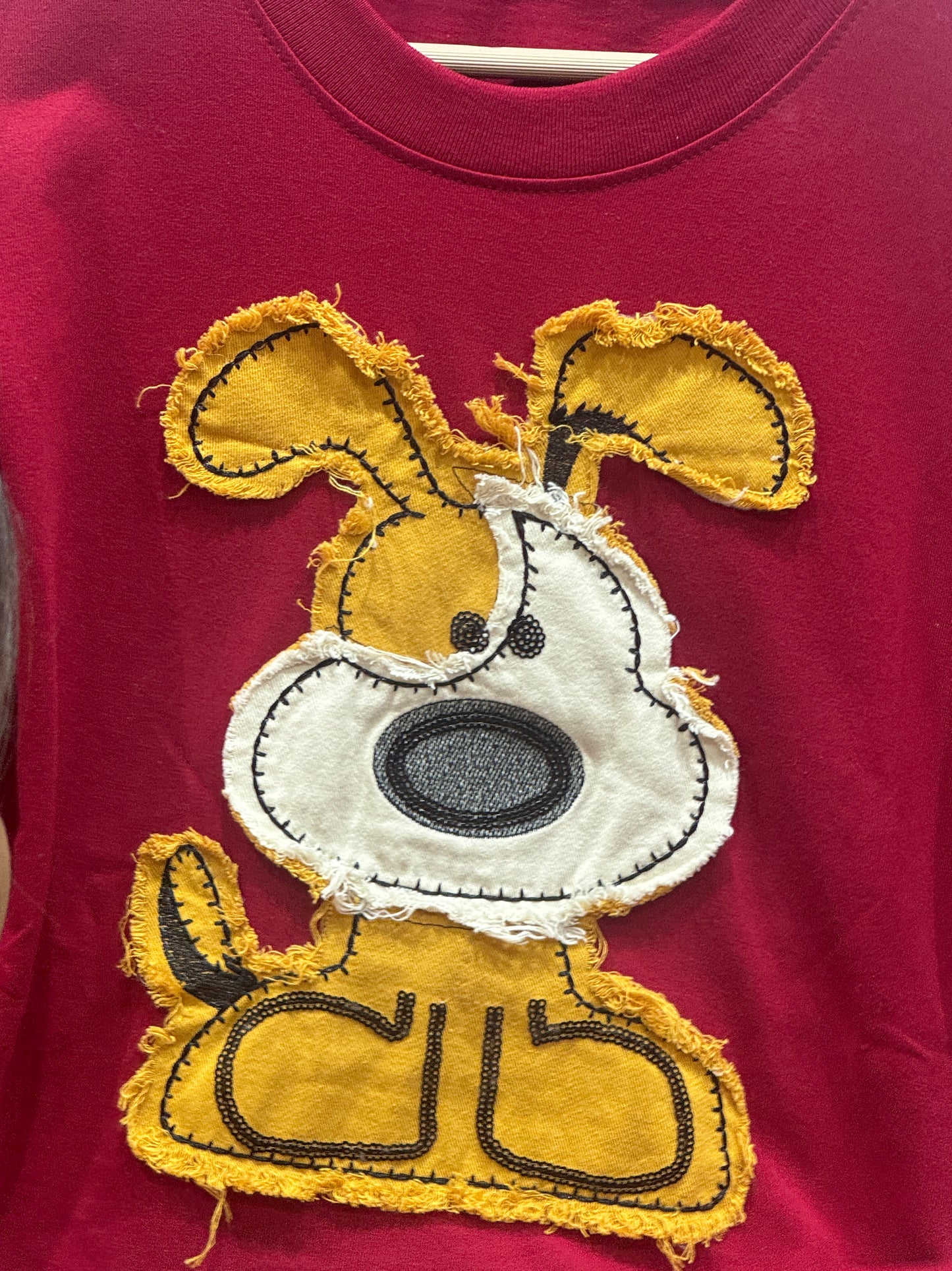Doggo Patchwork Oversized Crop T-shirt