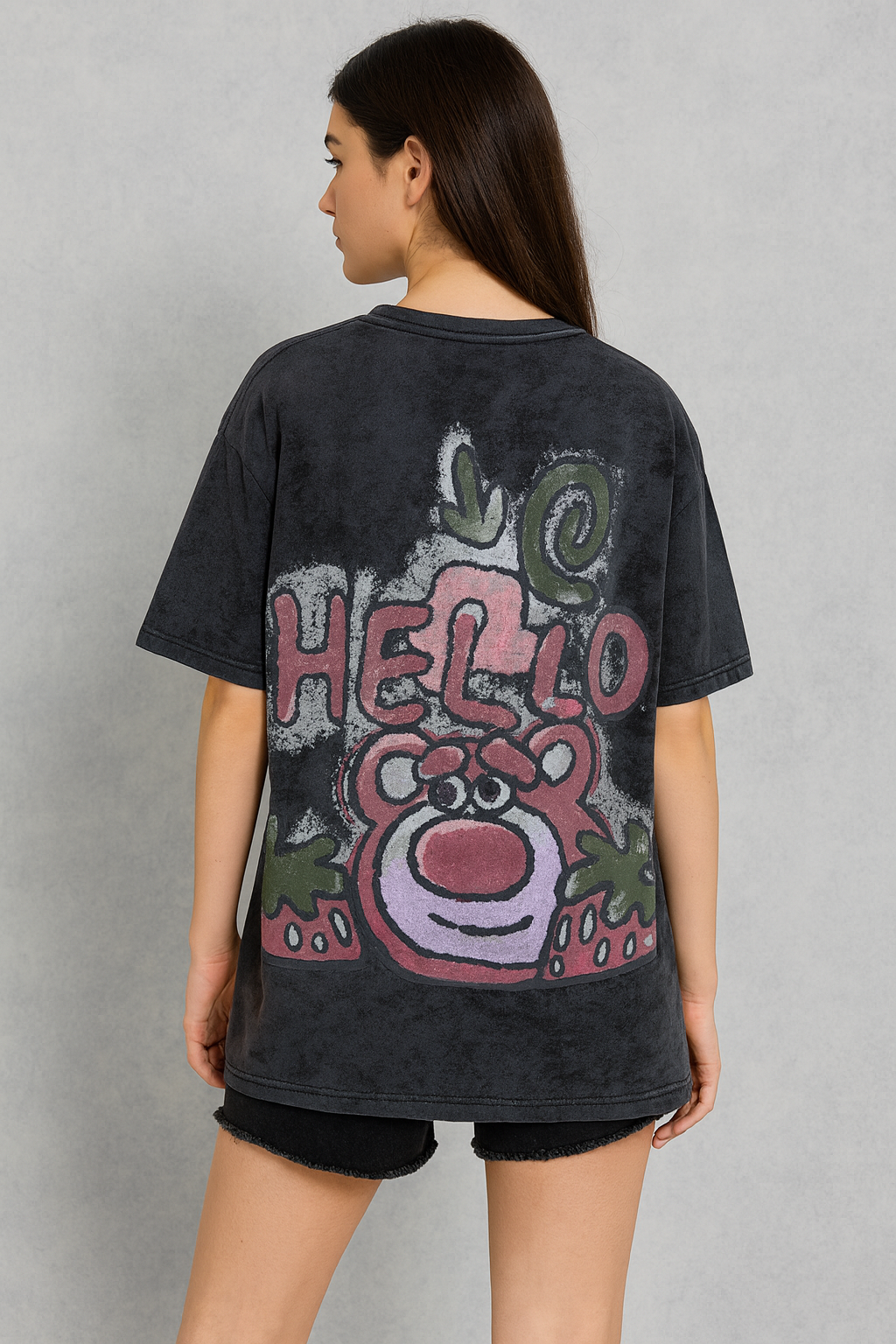 Oversized T-shirt with Stone Work