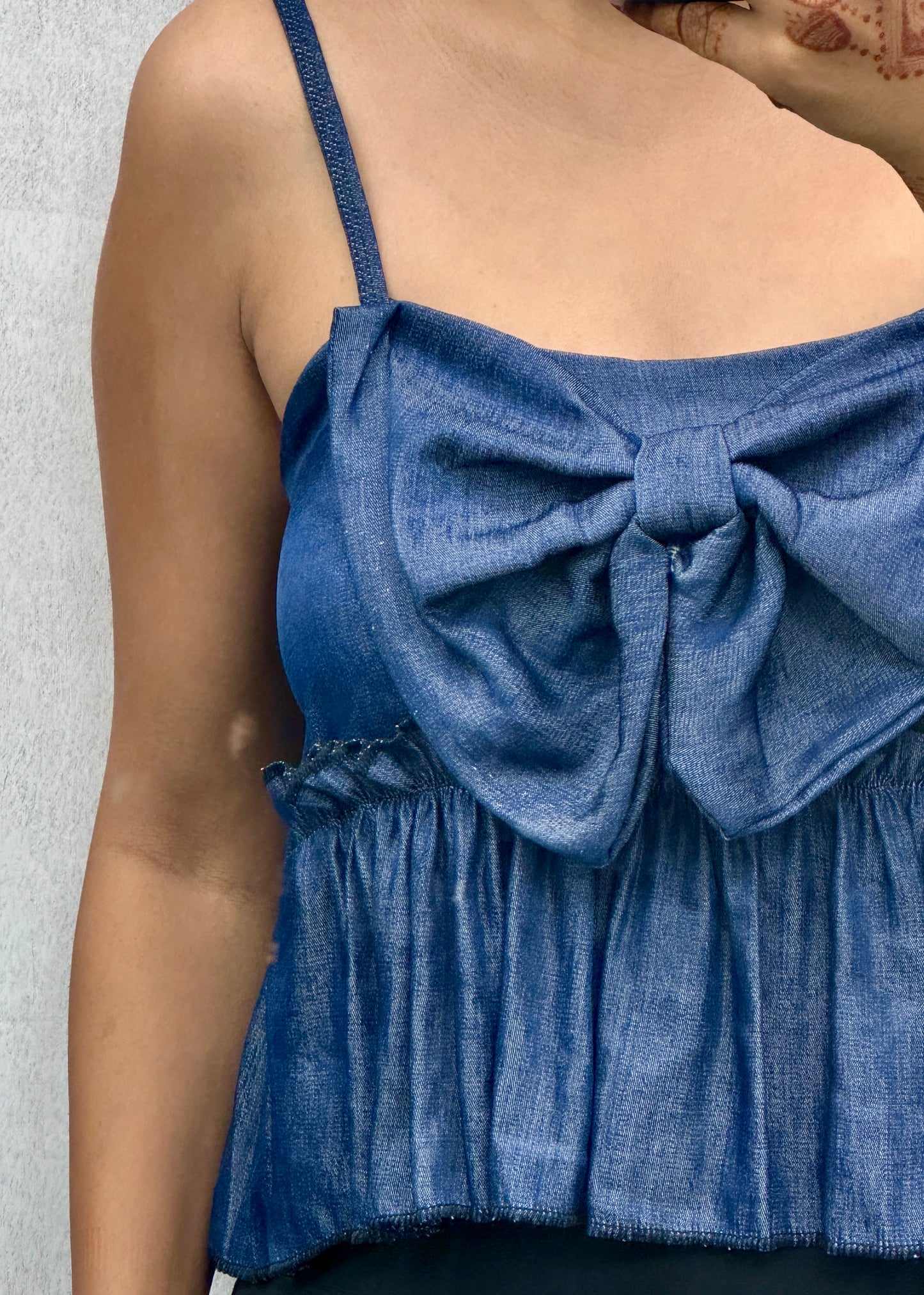 Peplum Style Bow Top