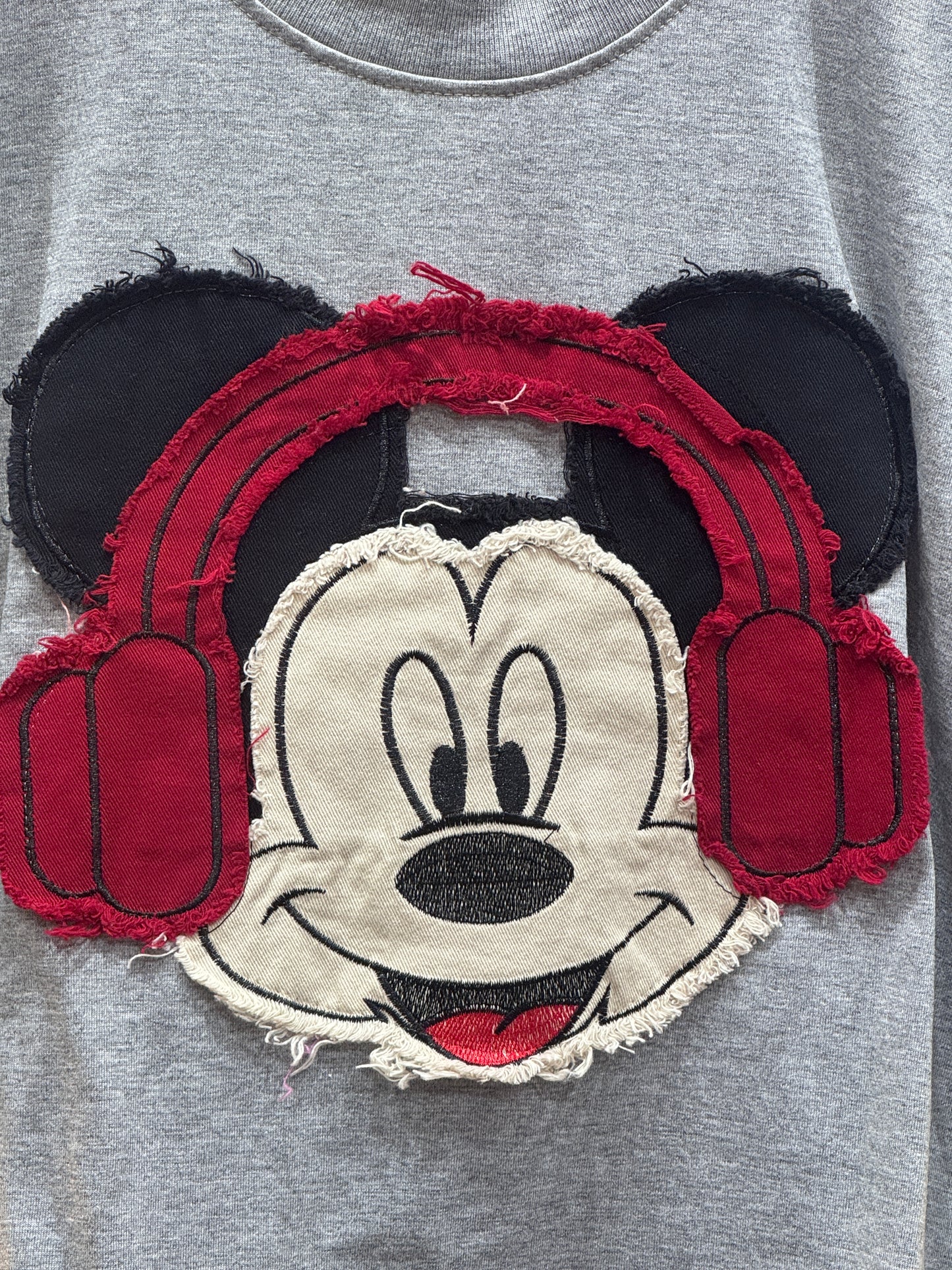 Mickey Patchwork Oversized Crop T-shirt