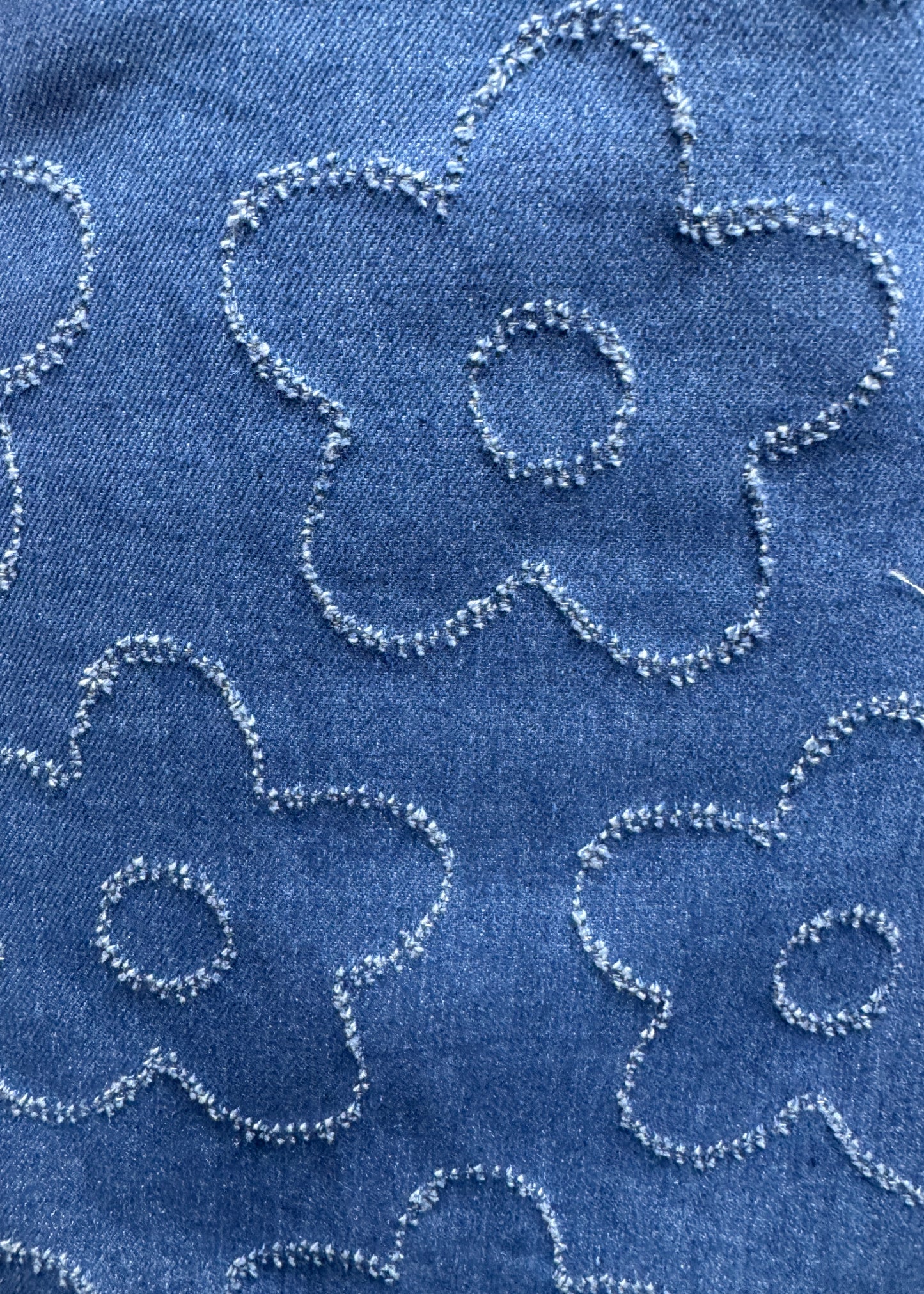 Floral Embroidered Denim Dress