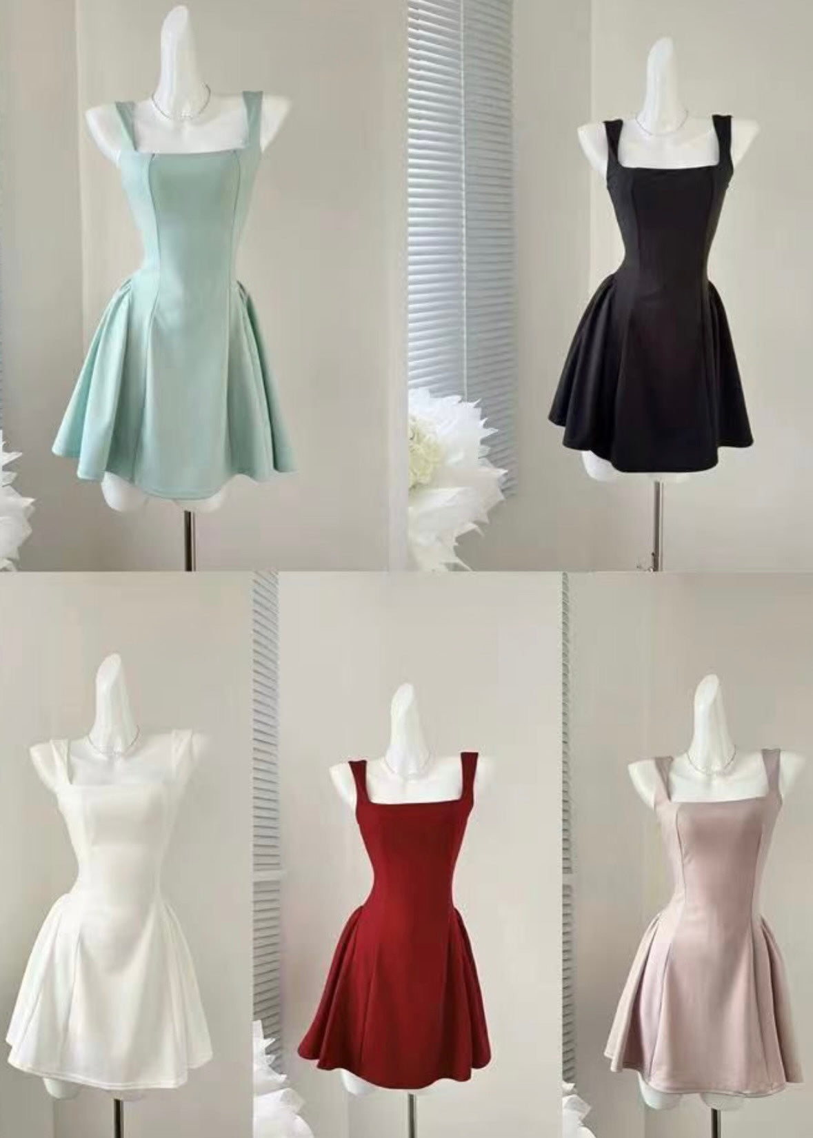 Korean Style Fit & Flare Short Dress