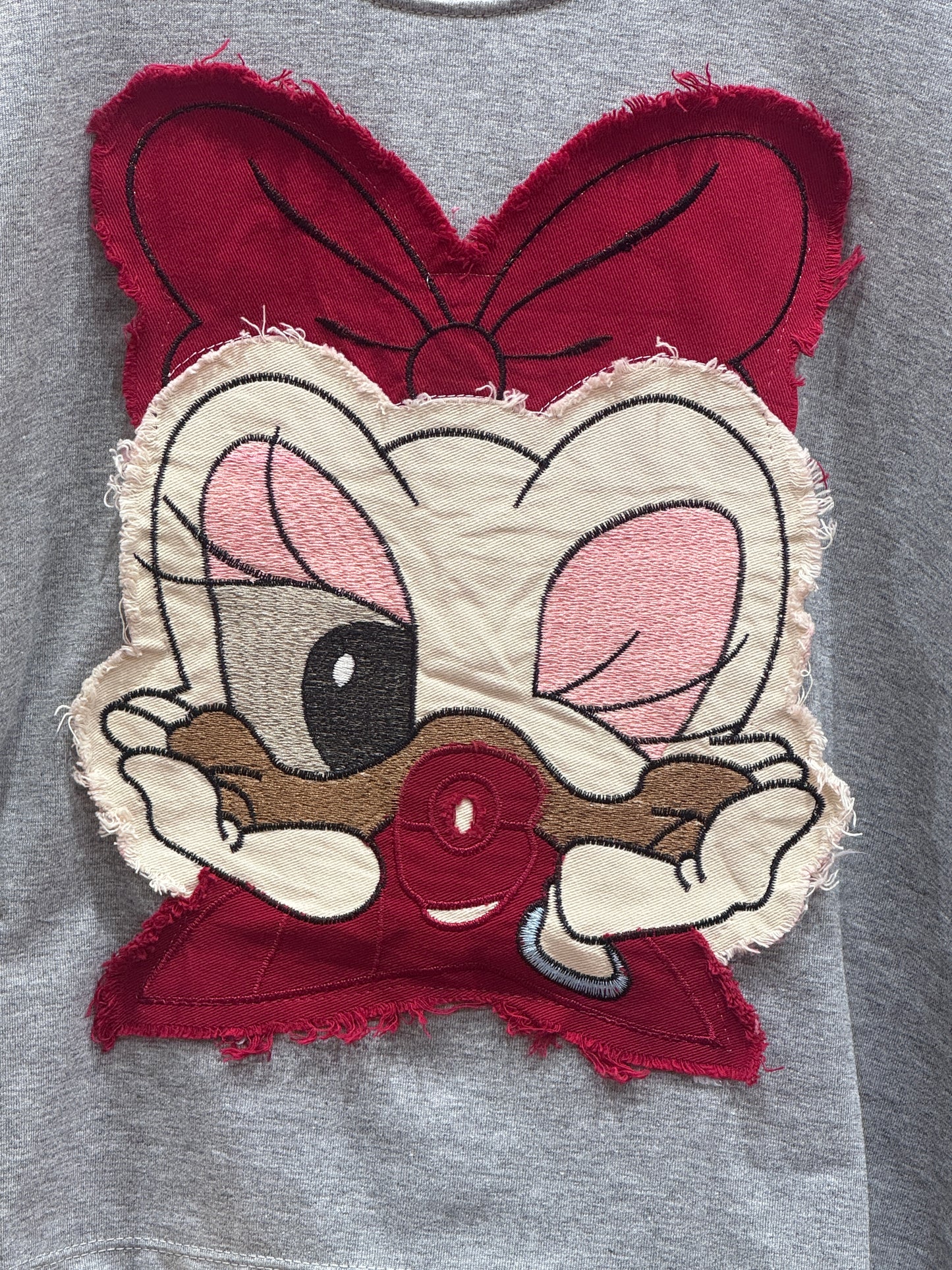 Daisy Patchwork Oversized Crop T-shirt