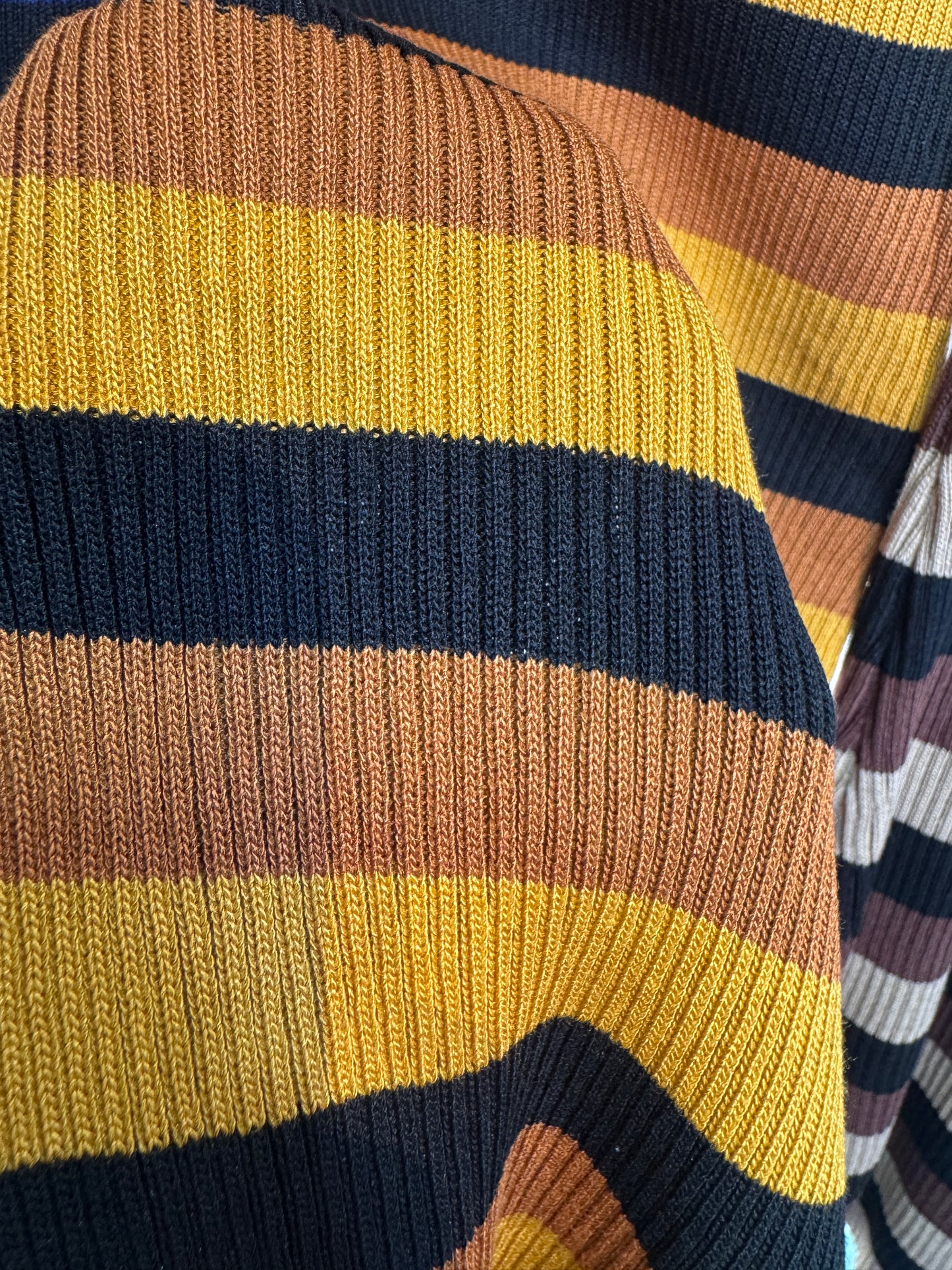 Striped Knitted Short Dress