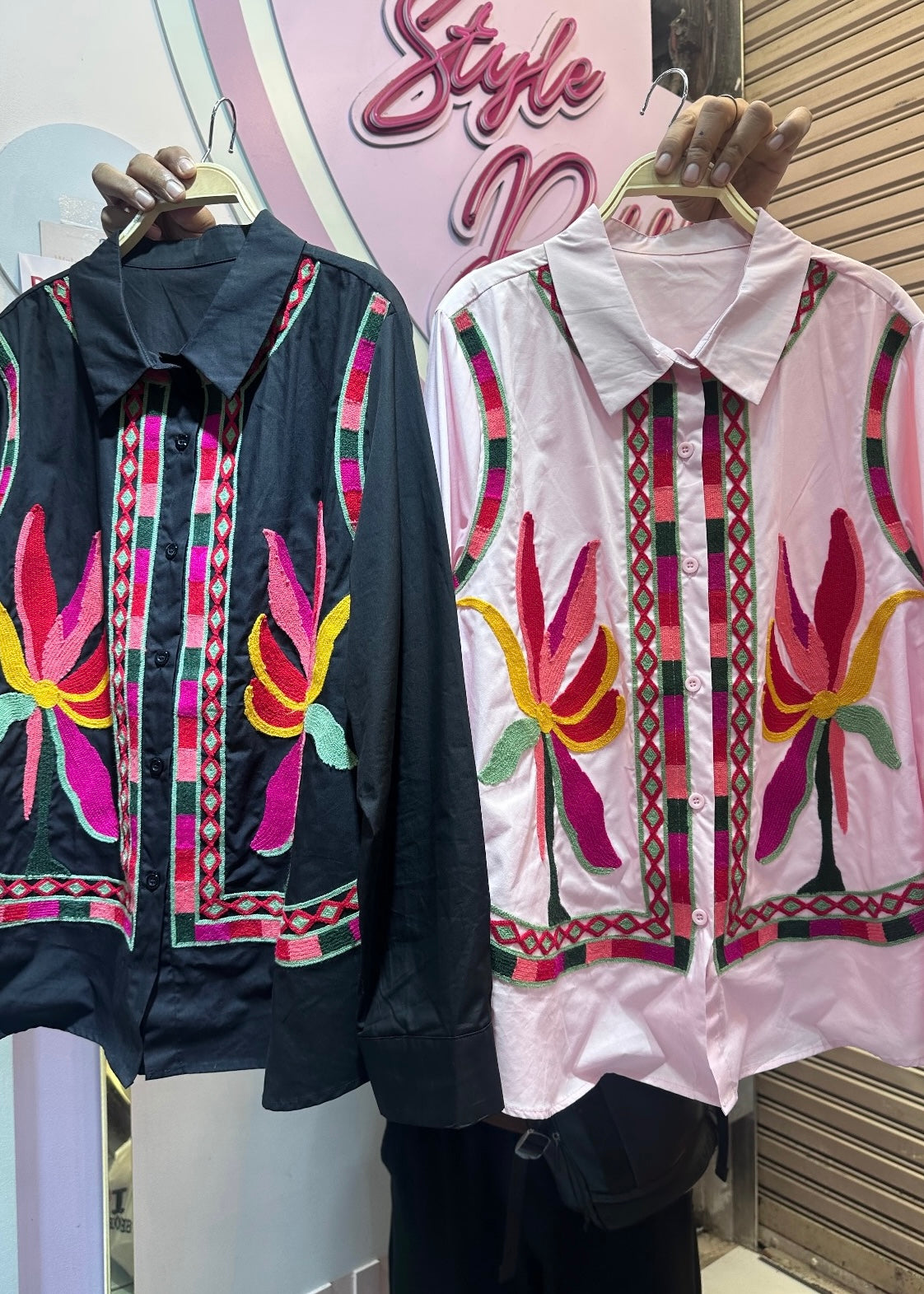 Colourful Embroidered Shirt