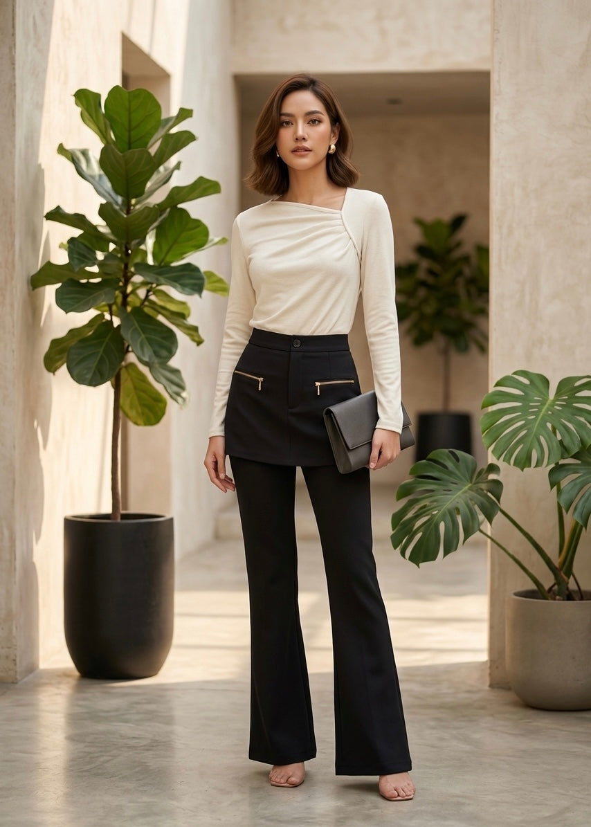 Skirt Layered Trouser Pant