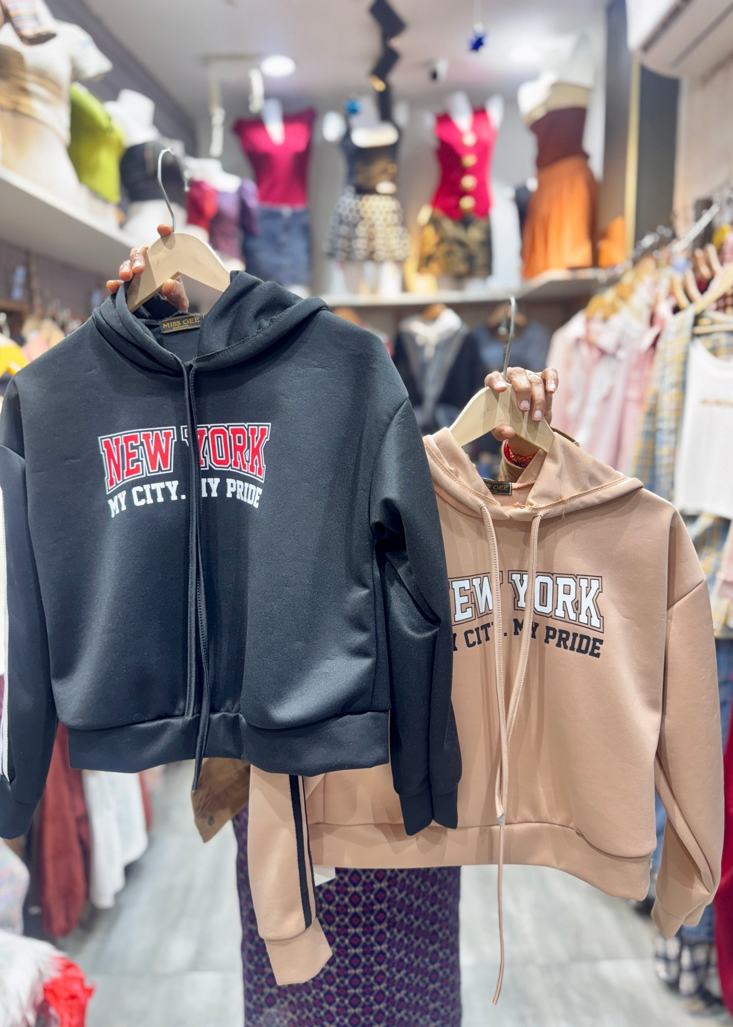 Light Cropped Hoodie Sweatshirt