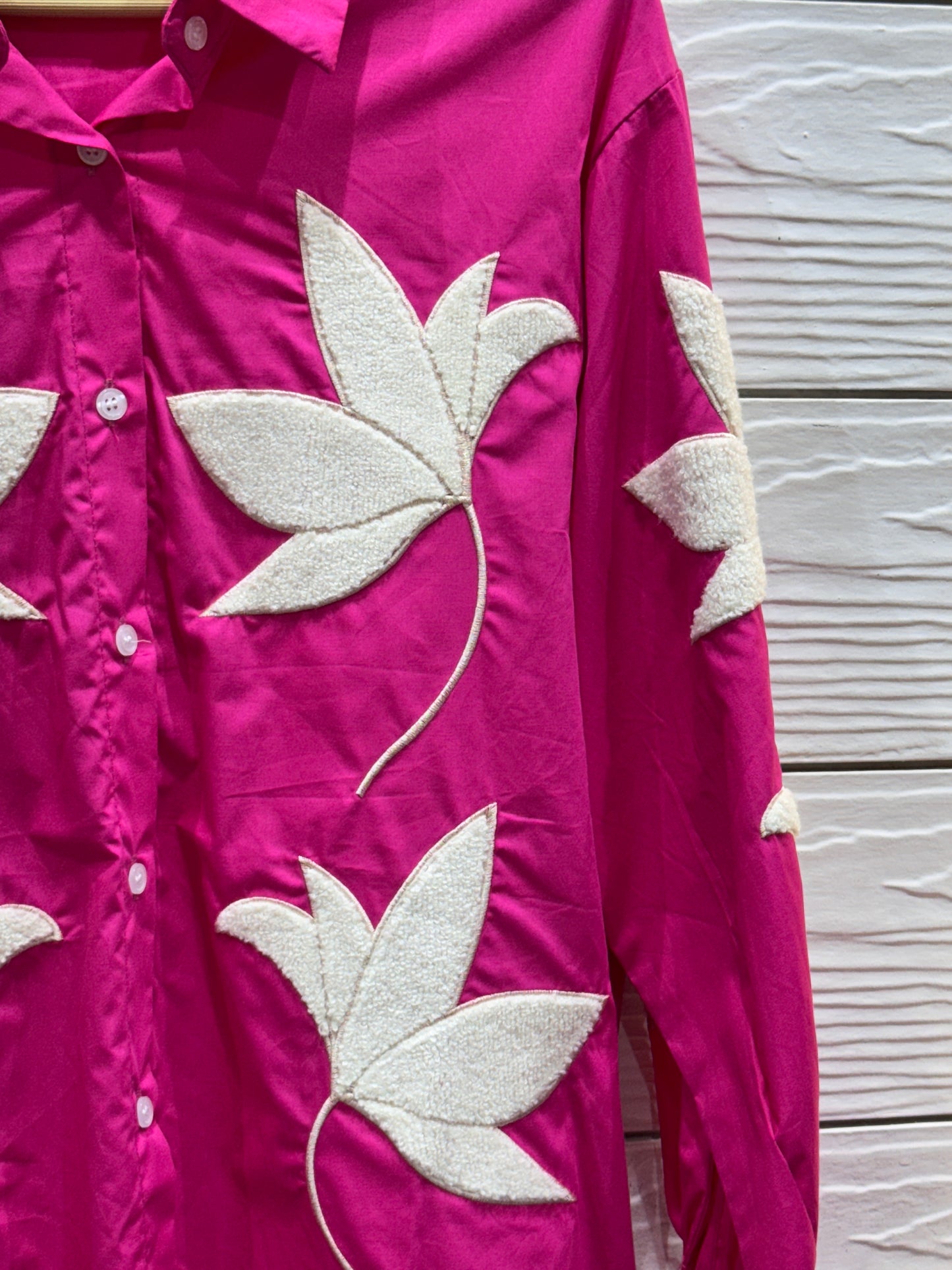 Big Floral Embroidered Shirt