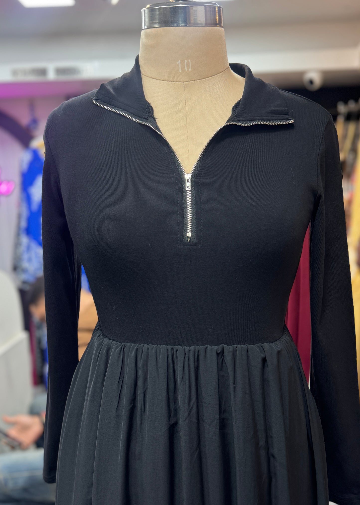 Fit and Flare Long T-shirt Dress