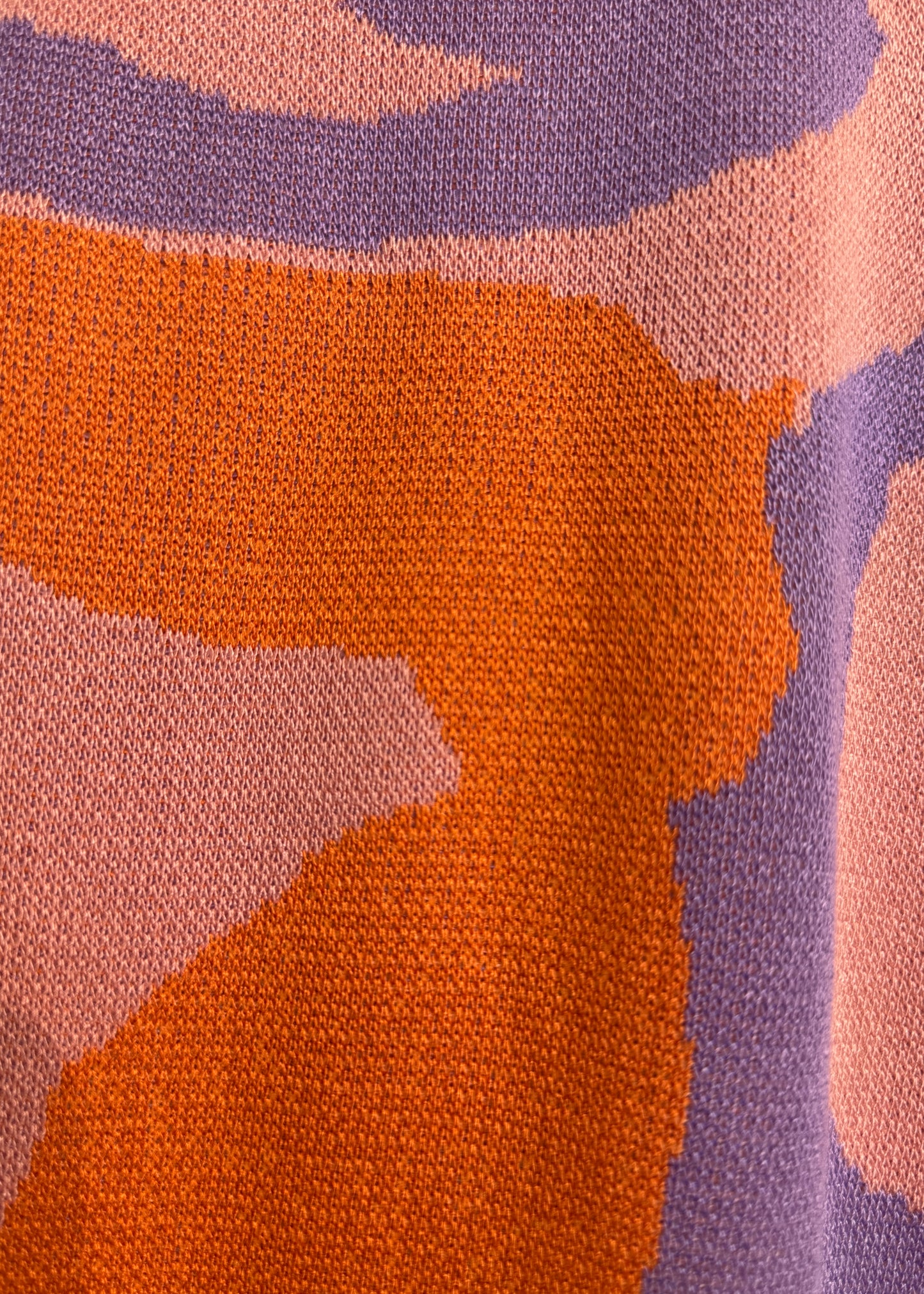 Abstract Printed Knitted Midi Dress