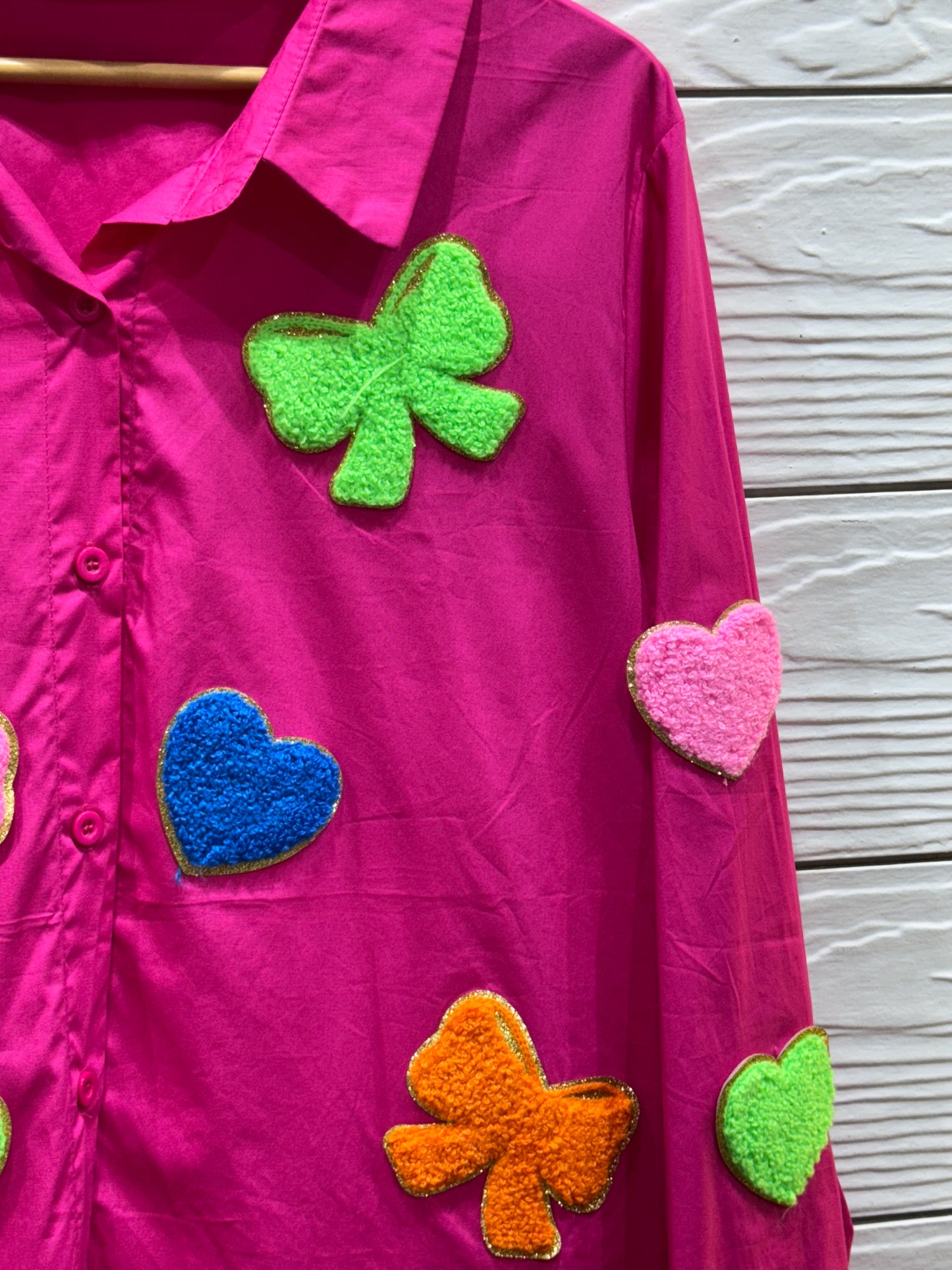Cute Embroidered & Little Shiny Shirt