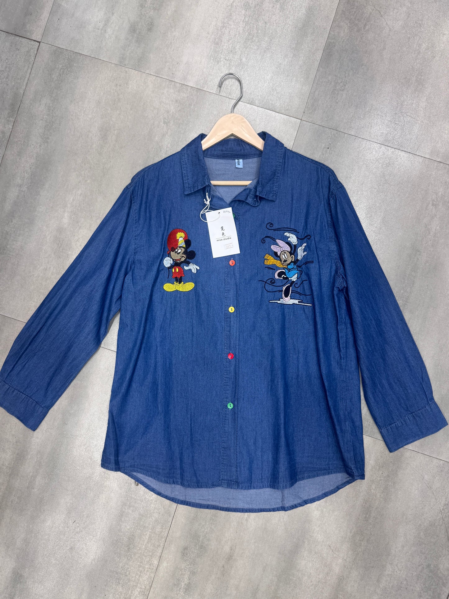 Light Denim Cartoon Shirts