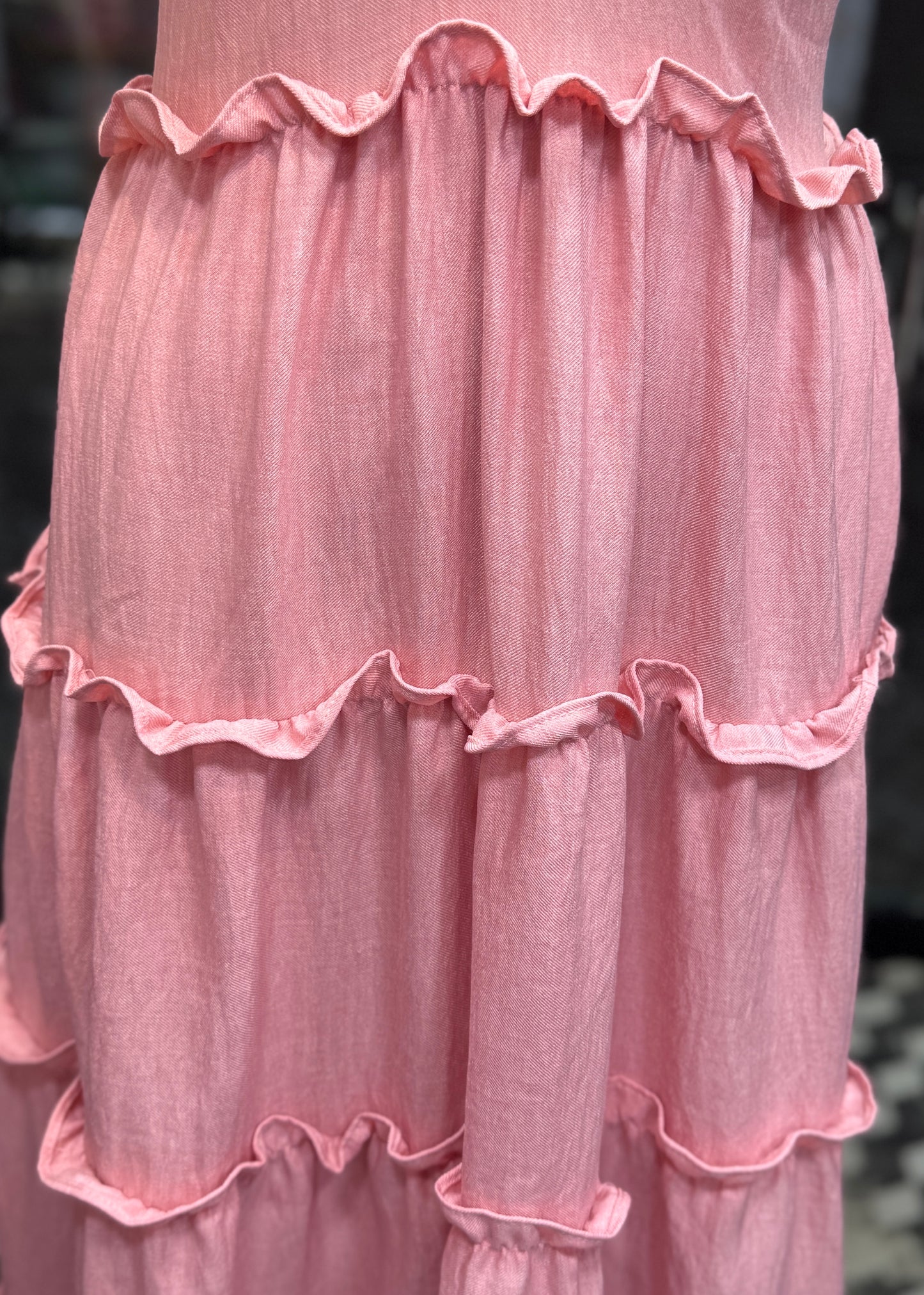 Long Layered Halter Neck Dress