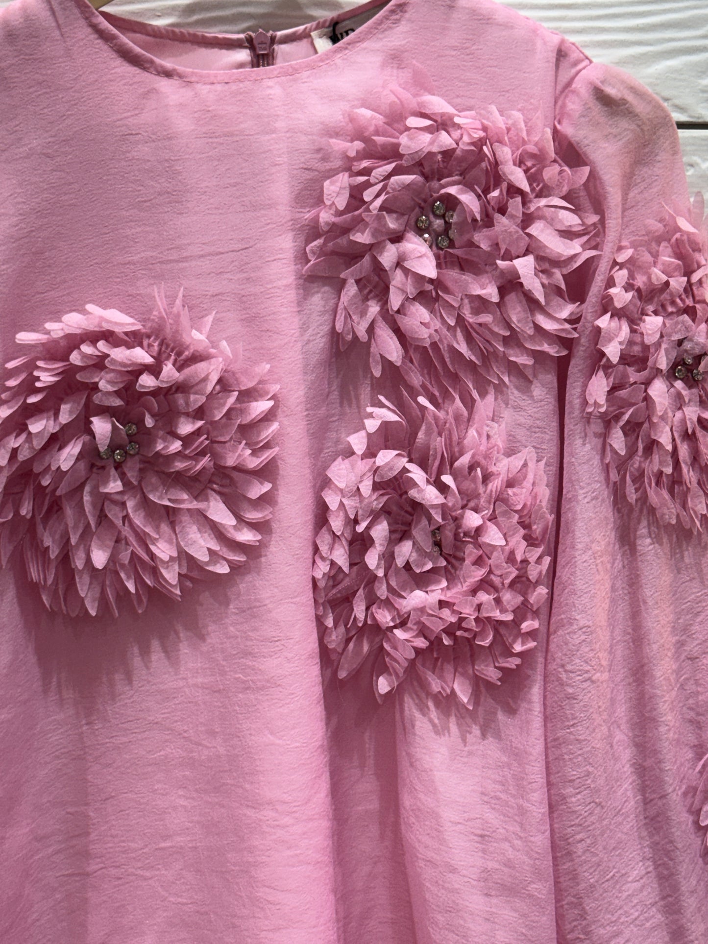 Partywear Top with 3D Flower Patch