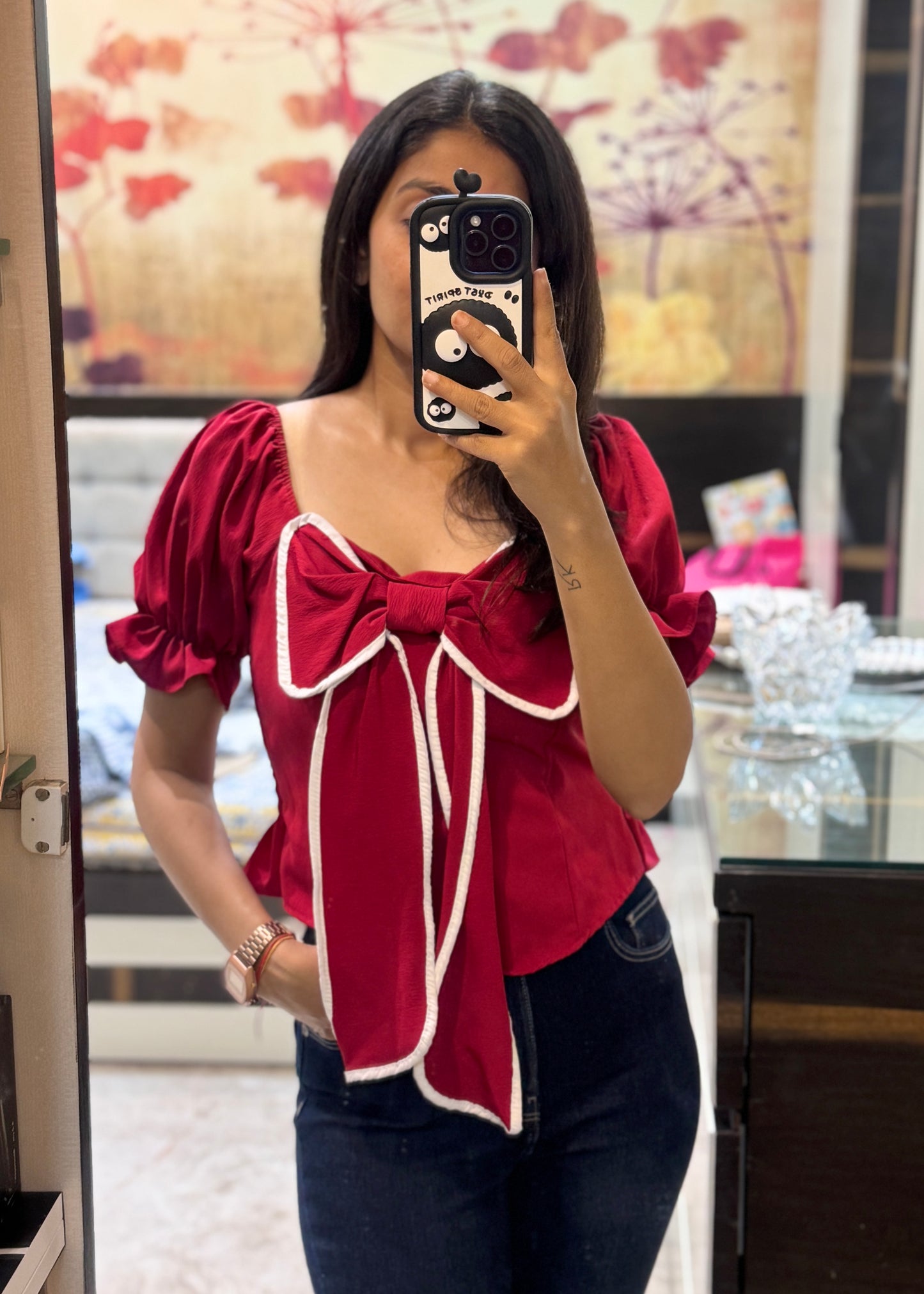 Cute Bow Style Top
