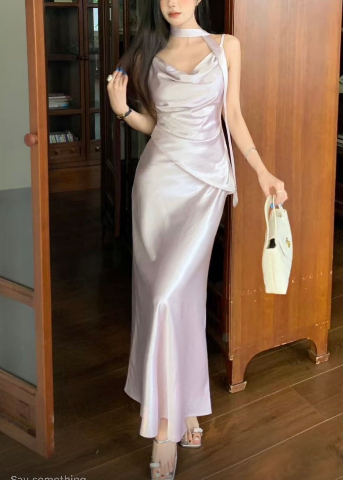 Long Bodycon Satin Dress