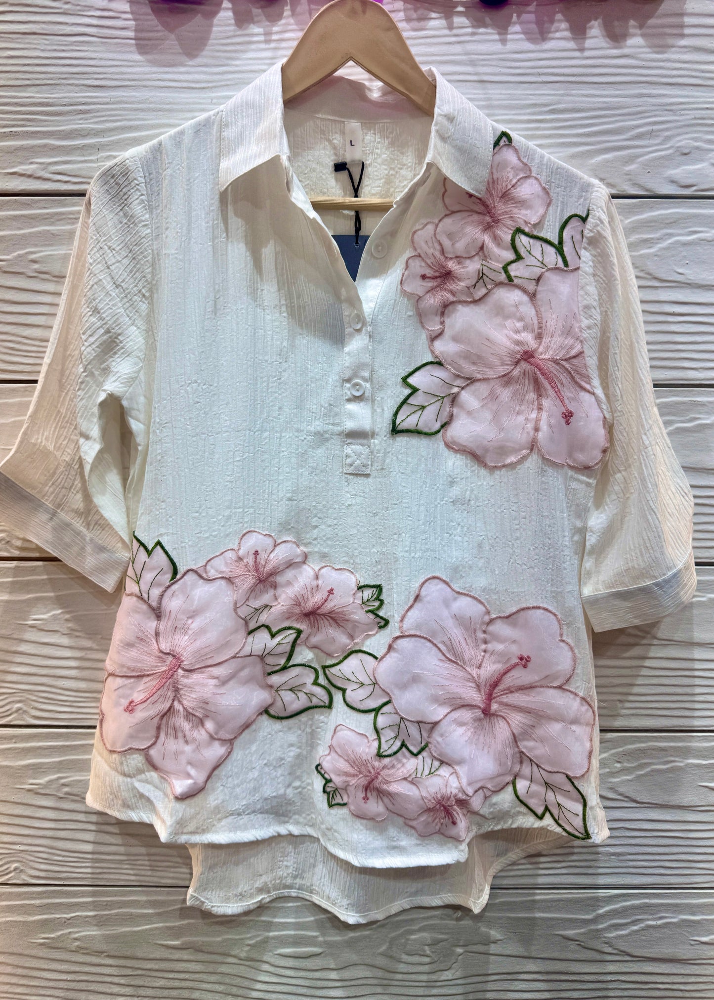 Fancy Floral Embroidered Shirt
