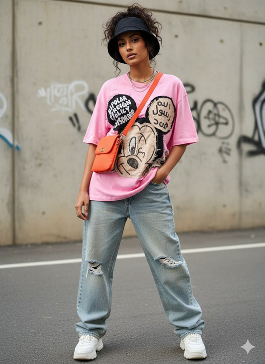 Long Oversized Mickey Mouse T-shirt