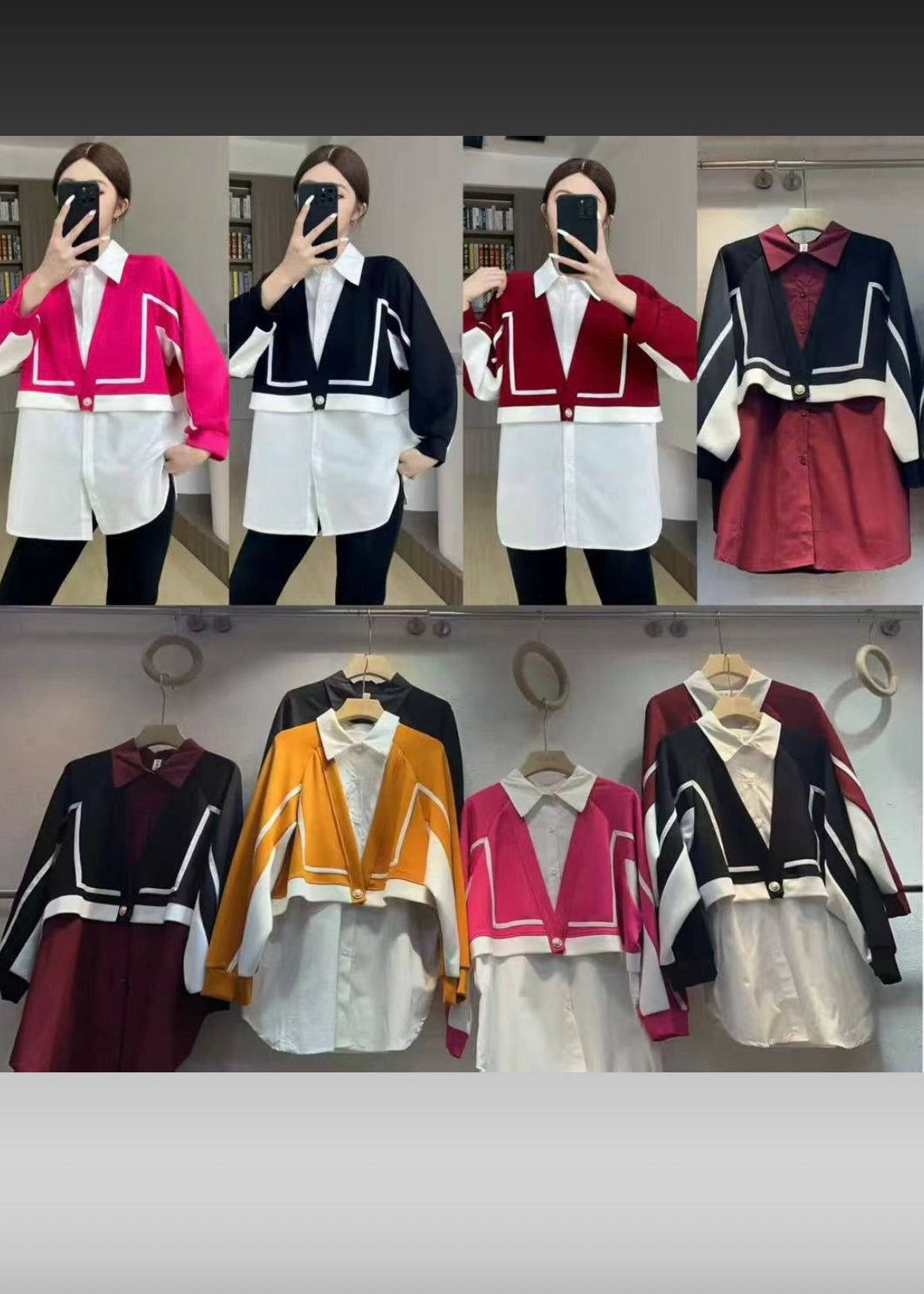 White Shirt with Attached Waist Coat