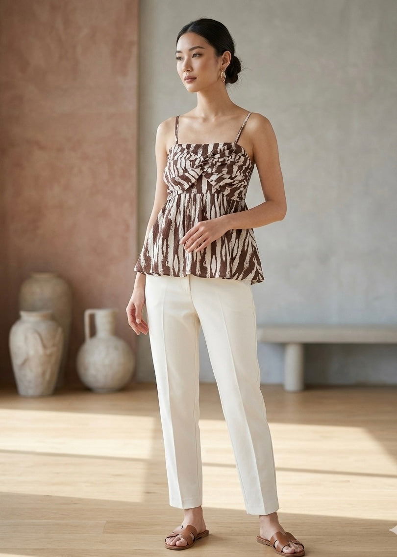 Printed Peplum Top