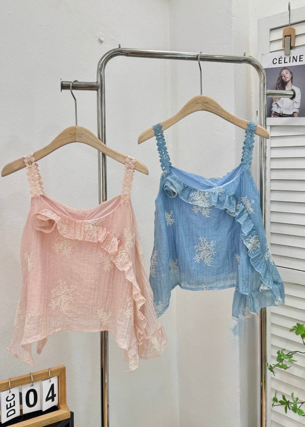 Embroidered Asymmetrical Peplum Top