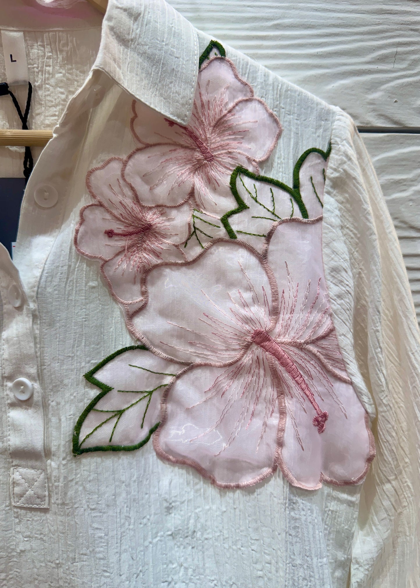 Fancy Floral Embroidered Shirt