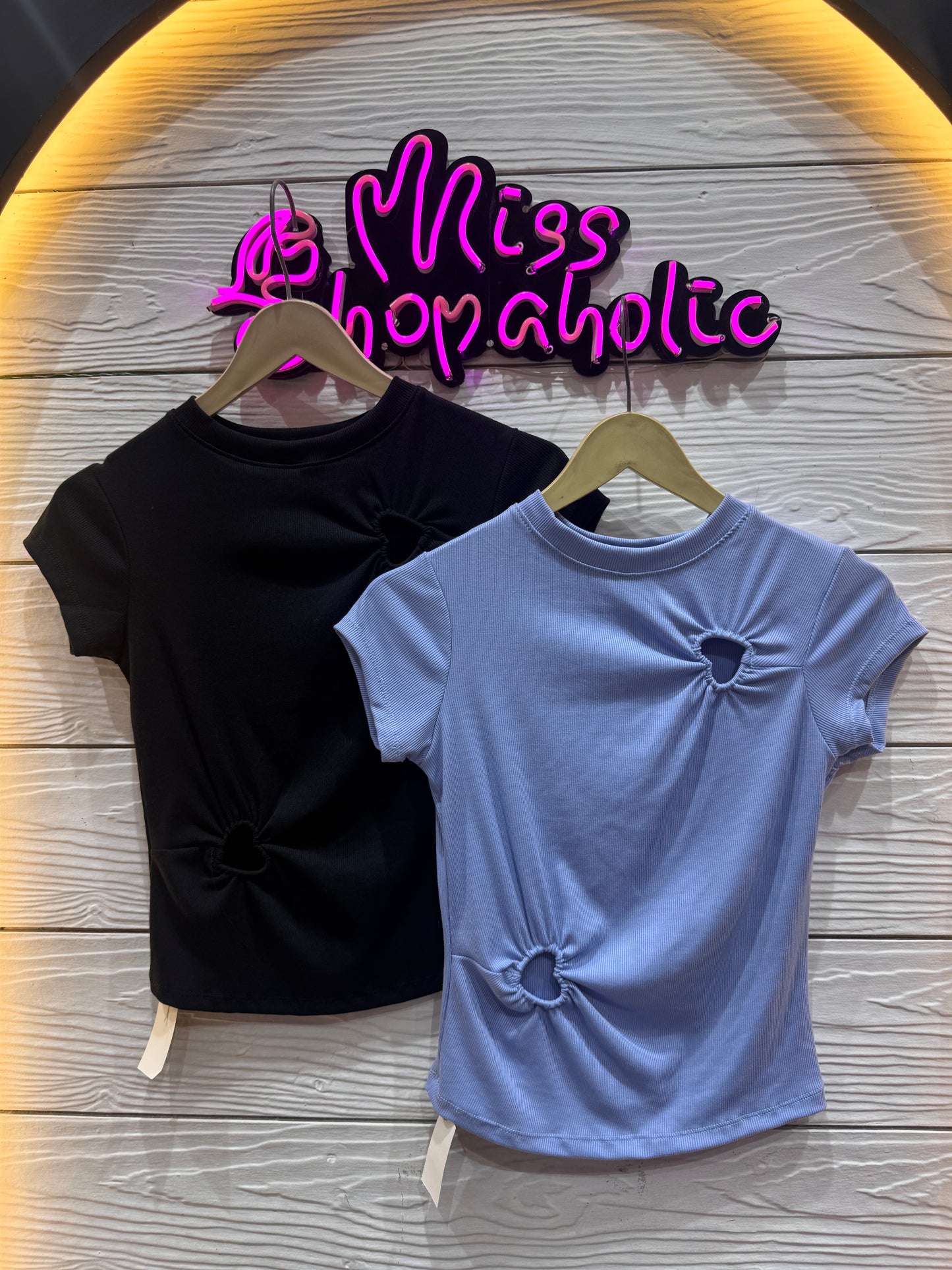 Plain Top with Heart Cutout.