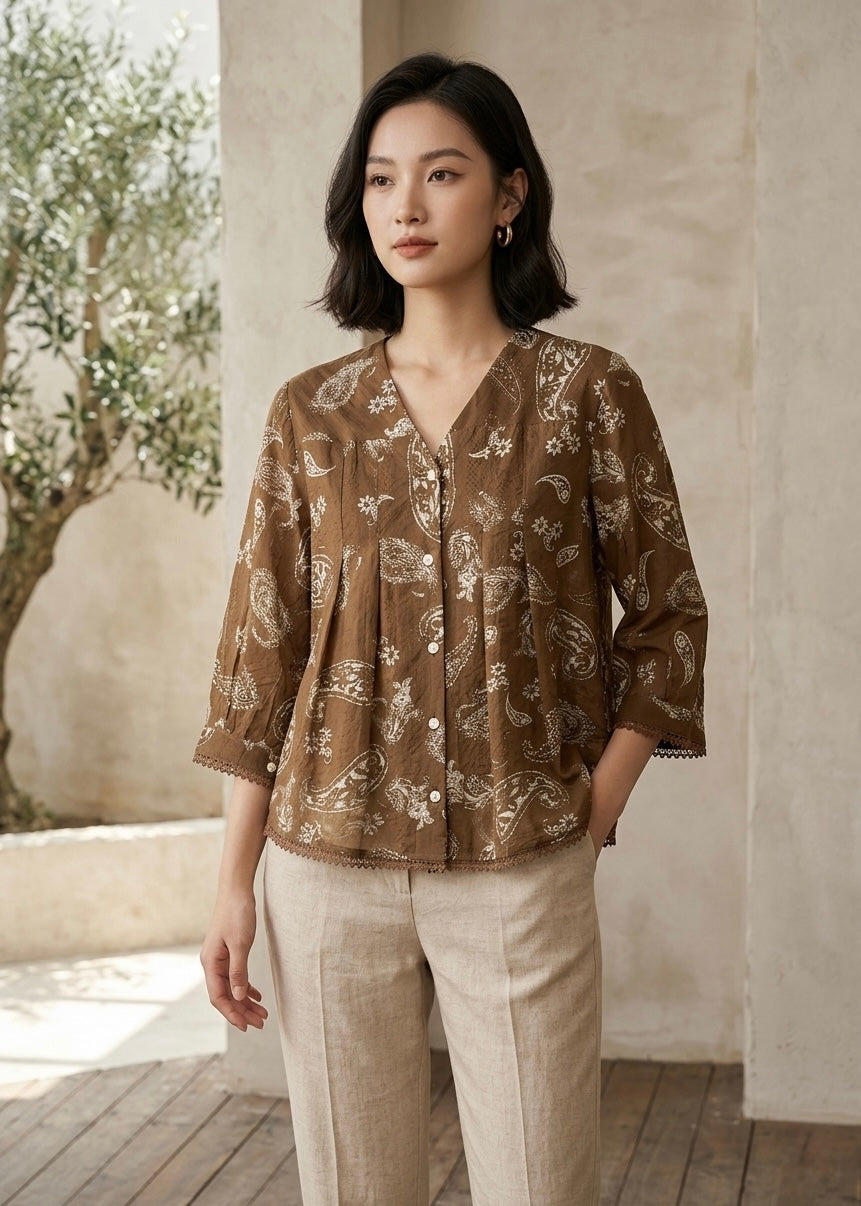 Printed Tunic Style Shirt