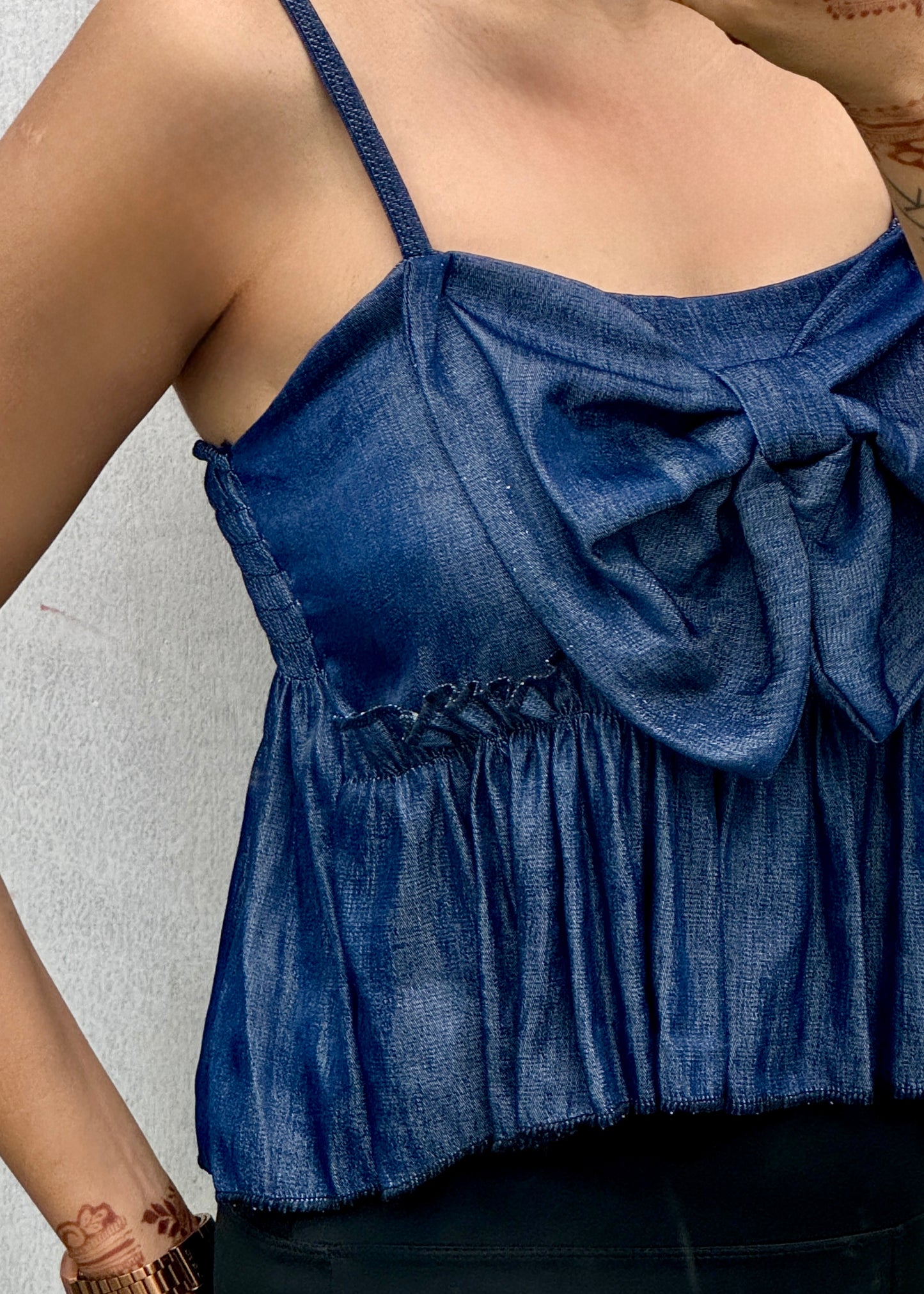 Peplum Style Bow Top