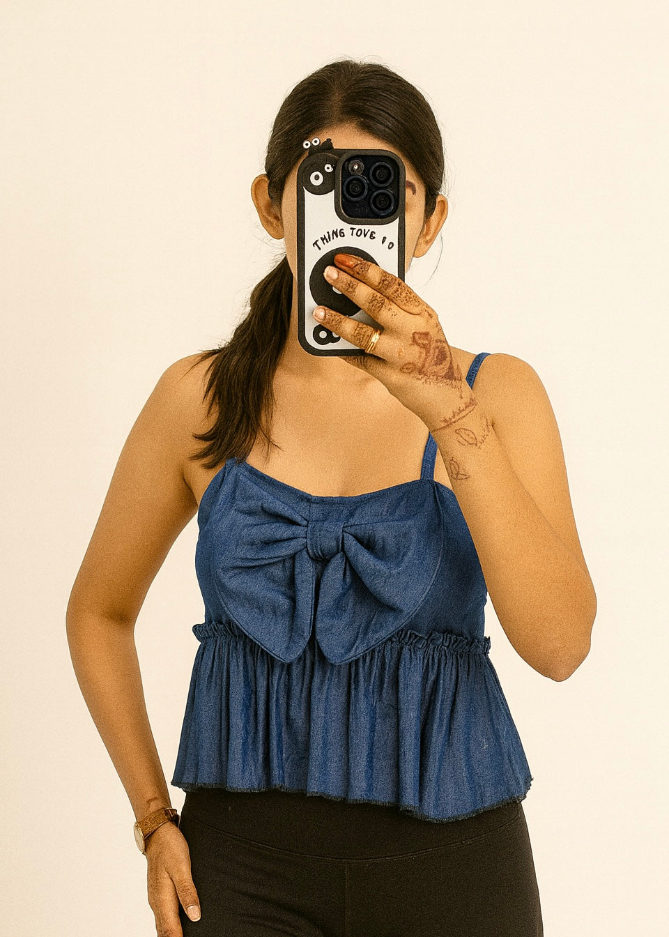 Peplum Style Bow Top