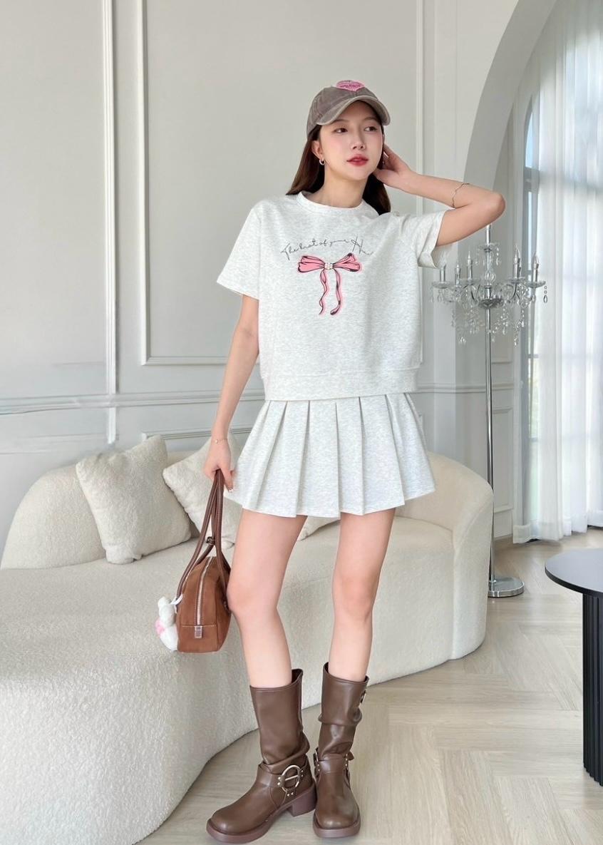 2 Pc Short Skater Skirt Set