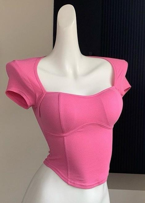 Solid Padded Top with Back Cut