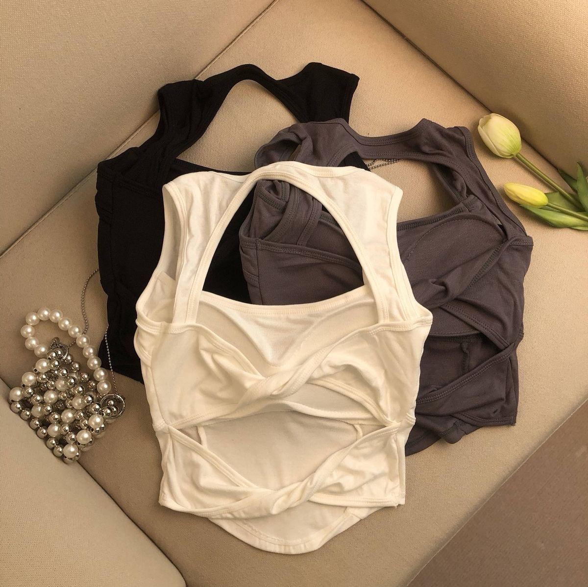 Solid Padded Top with Back Cut