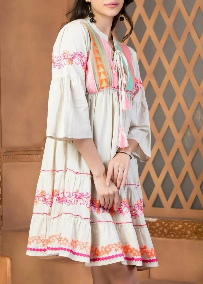 Desi Cotton Knee Length Dress
