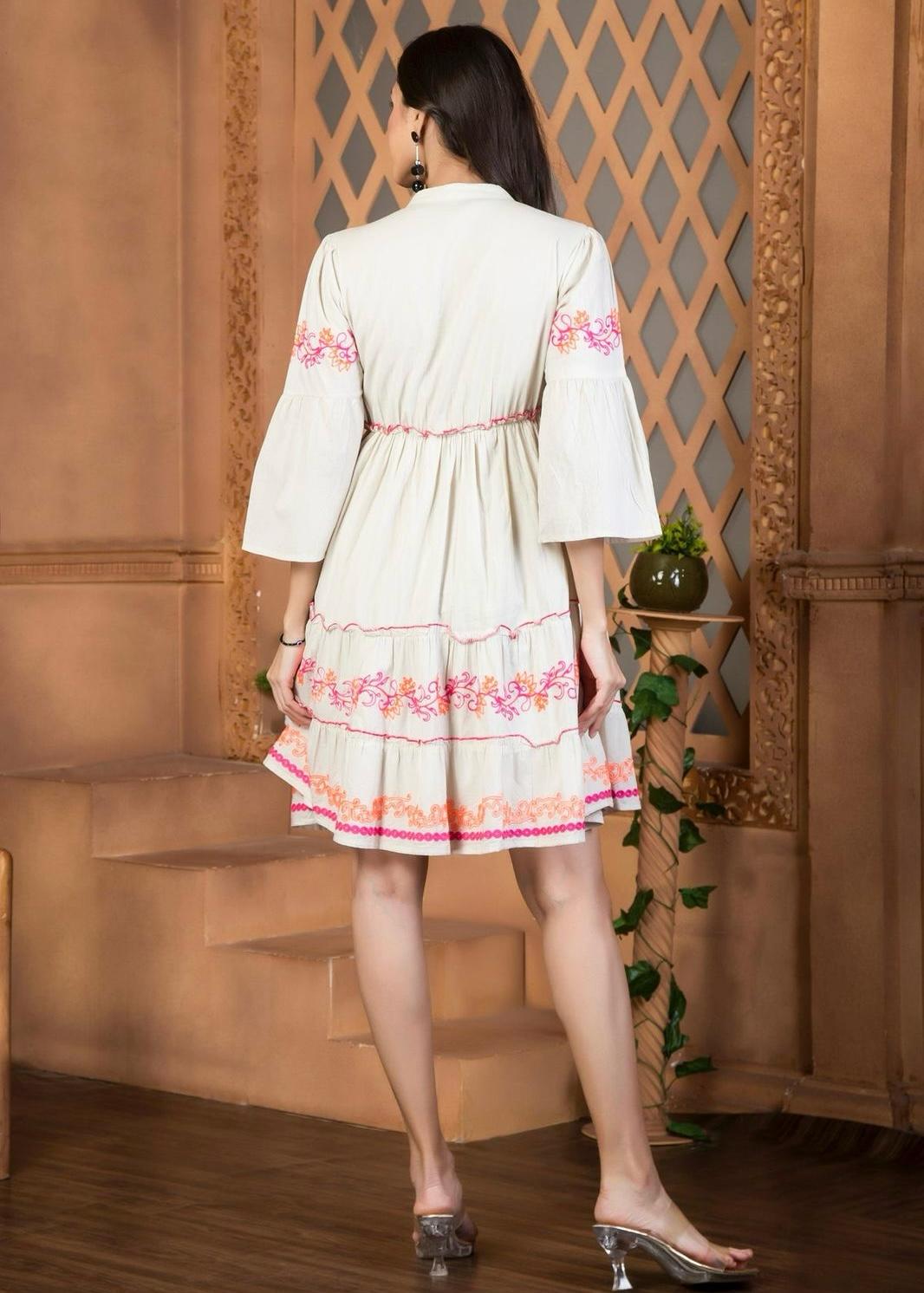 Desi Cotton Knee Length Dress