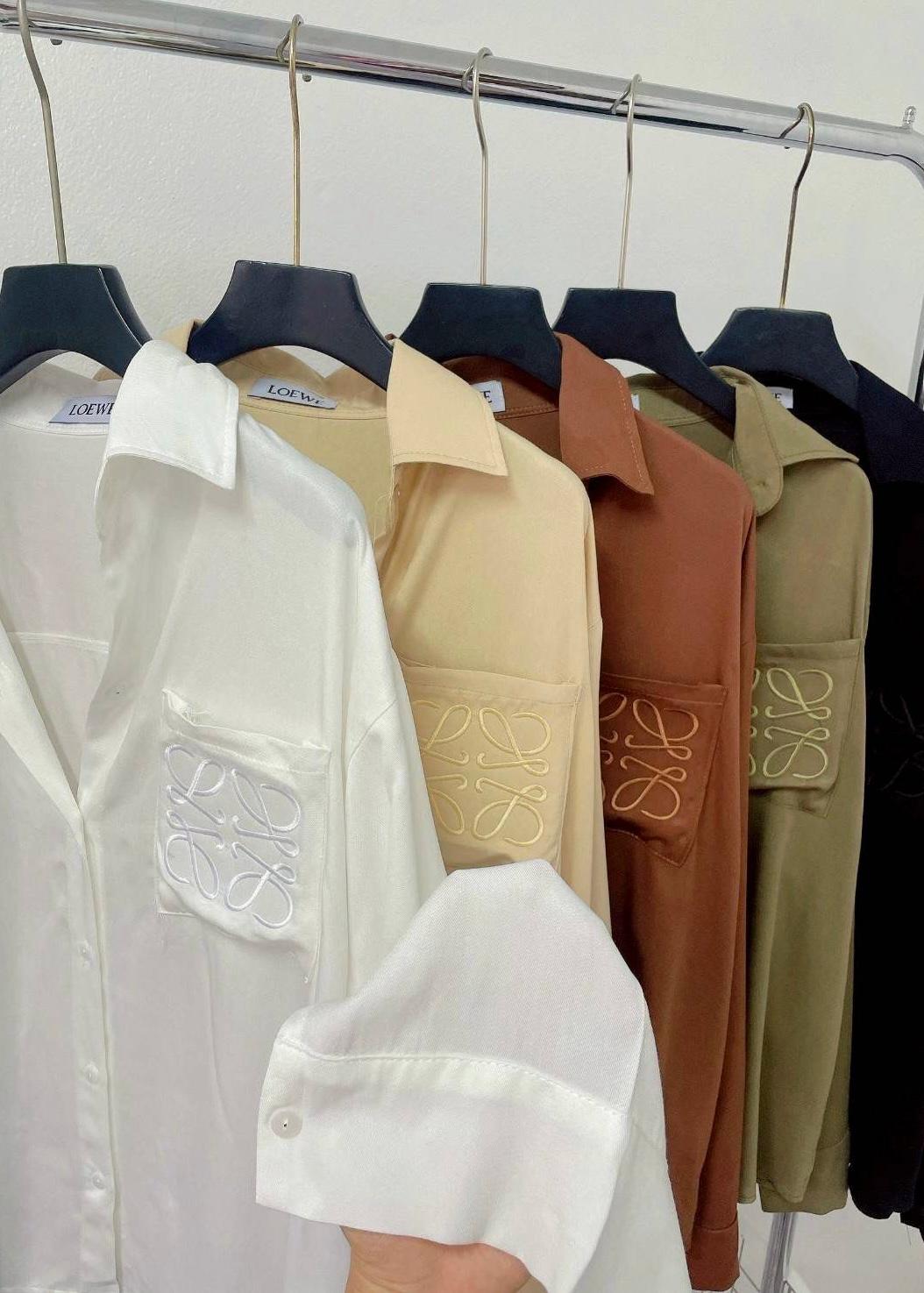 Solid Shirt with Embroidered Pocket