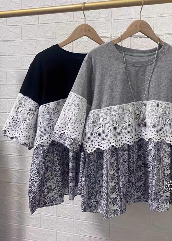 Plus Size Printed Peplum Top