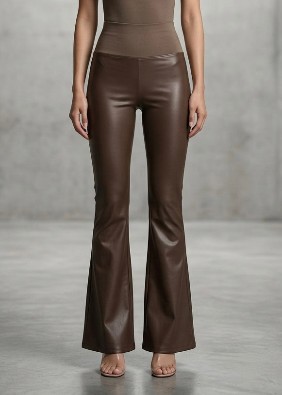 Fit & Flare Leather Pant