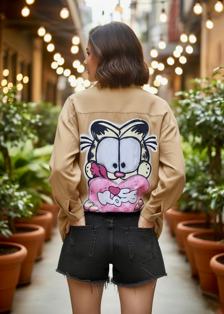 Cute Garfieldd Printed Shirt