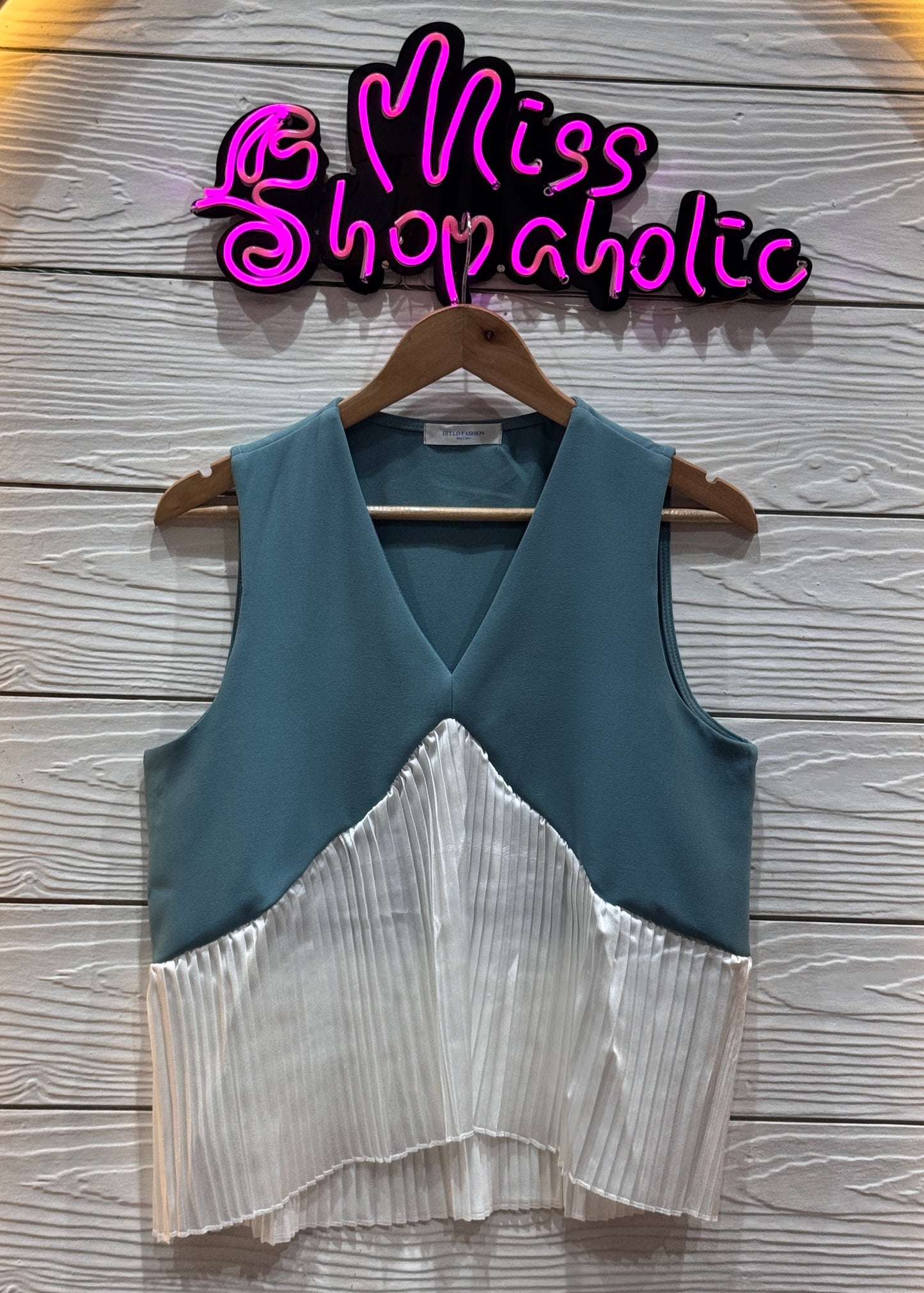 Peplum Pleated Top