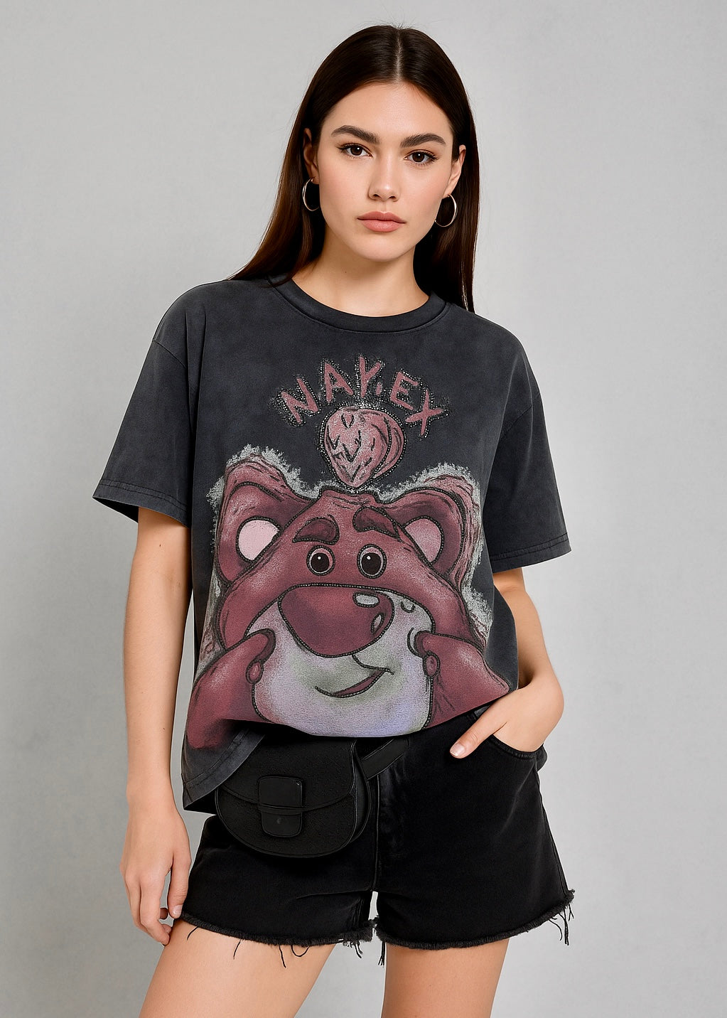 Oversized T-shirt with Stone Work