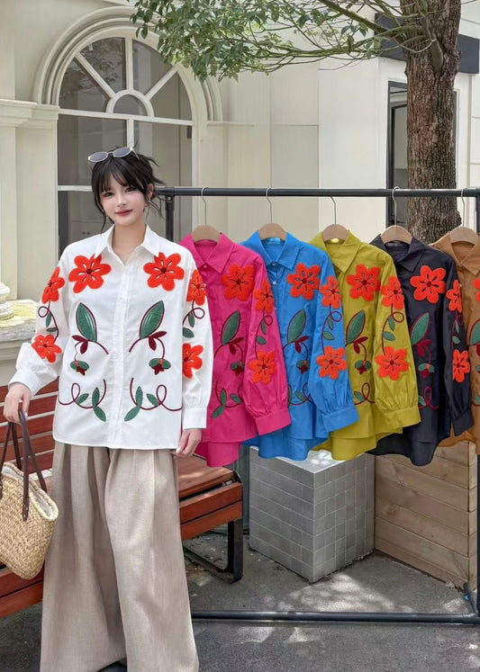 Fancy Floral Embroidered Shirts