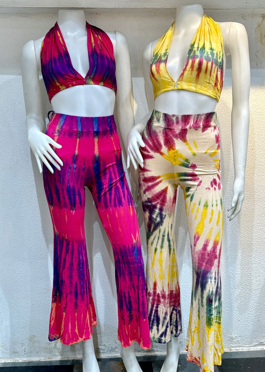 2 Pc Tie Dye Printed Pant Set