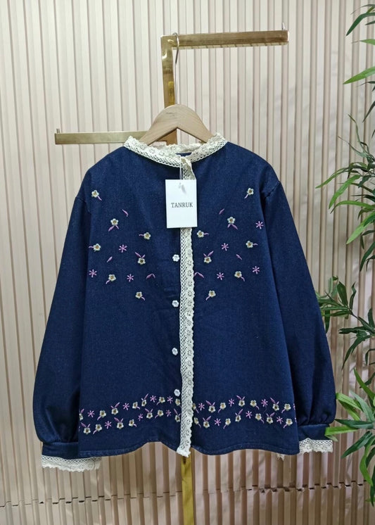 Embroidered Denim Shirt