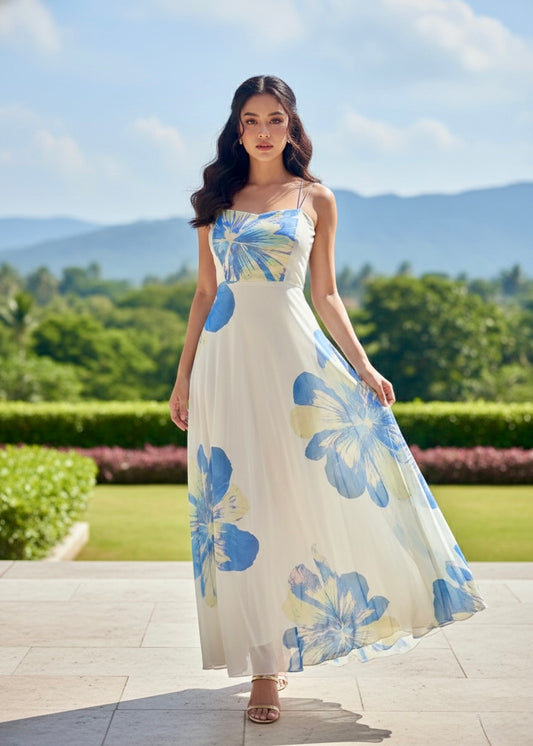 Floral Printed Long Vacay Dress