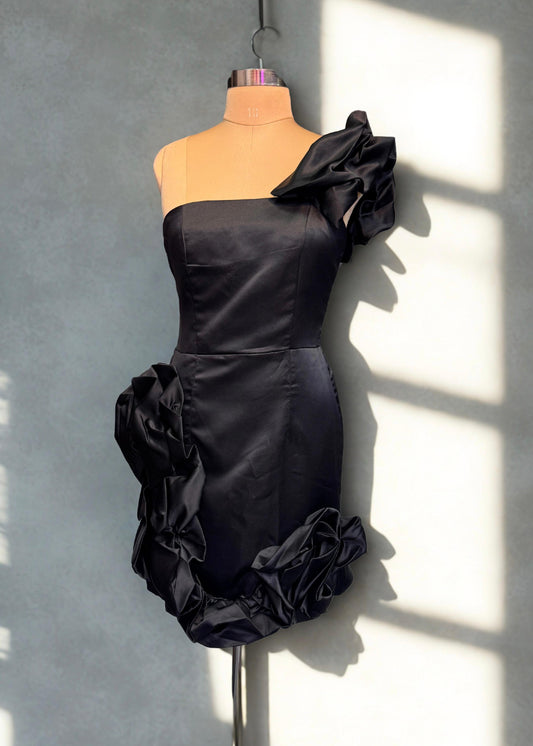 Partywear One Shoulder Short Dress