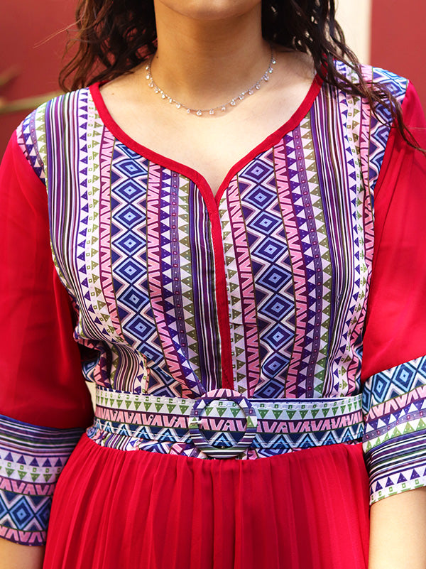 Long Indo-Western Dress