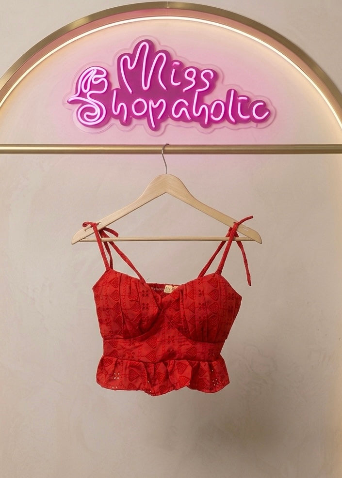 Short Peplum Bralette Top