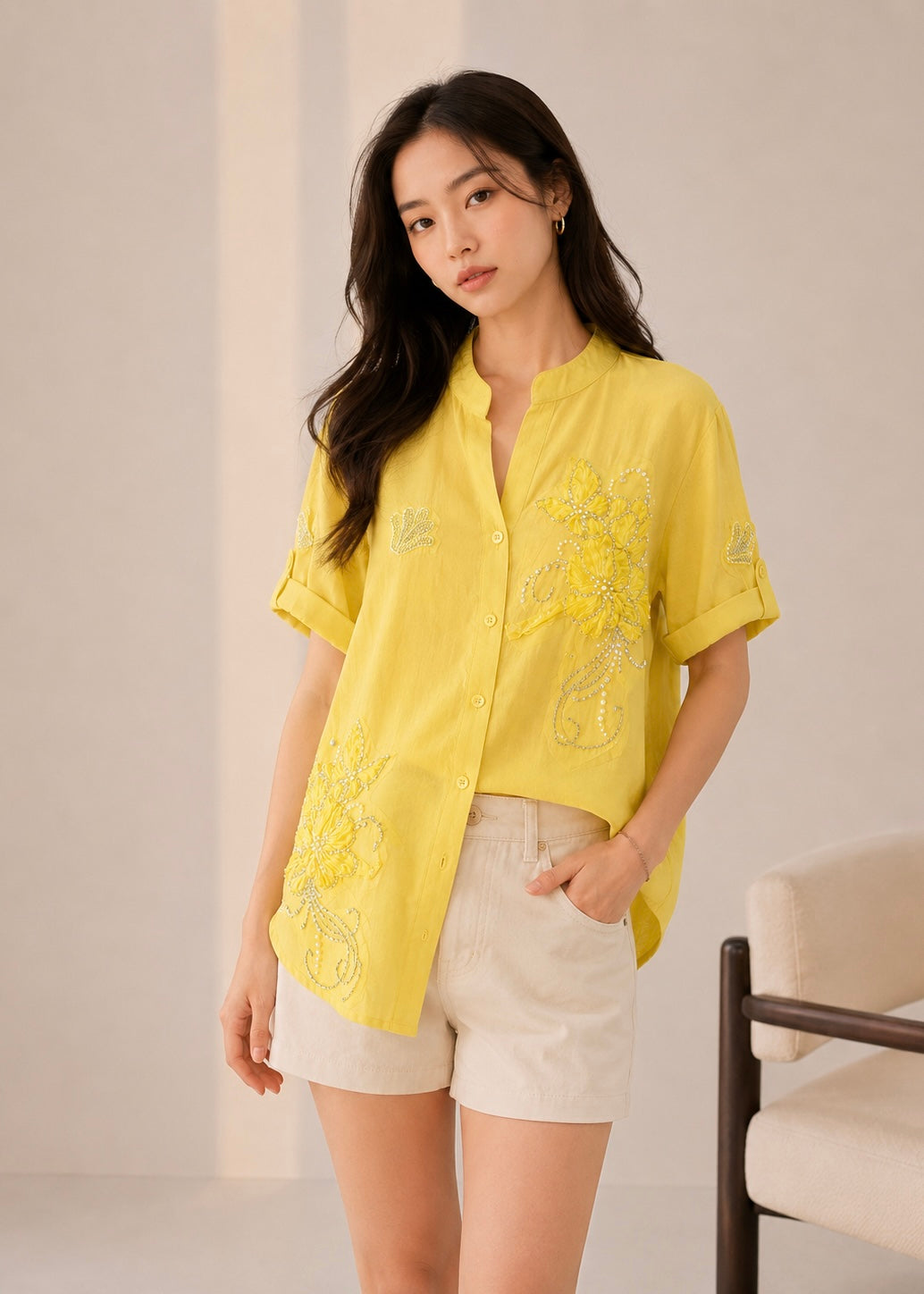 Floral Embellished Shirt